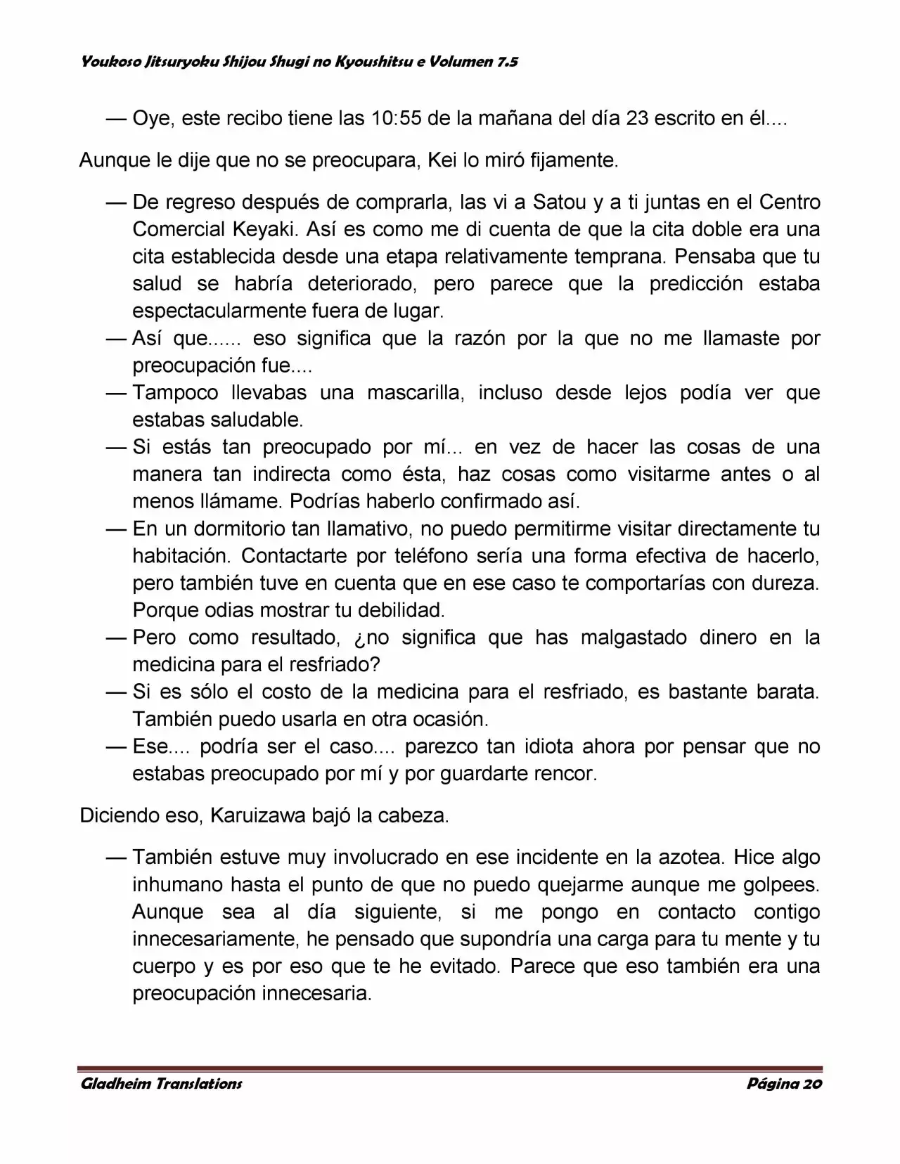 Página 20 del Manga