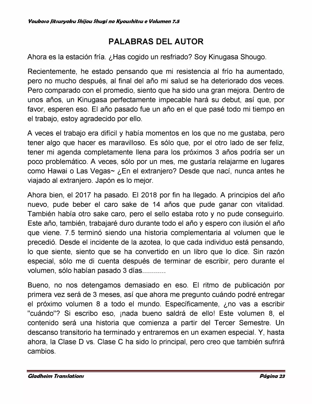 Página 23 del Manga