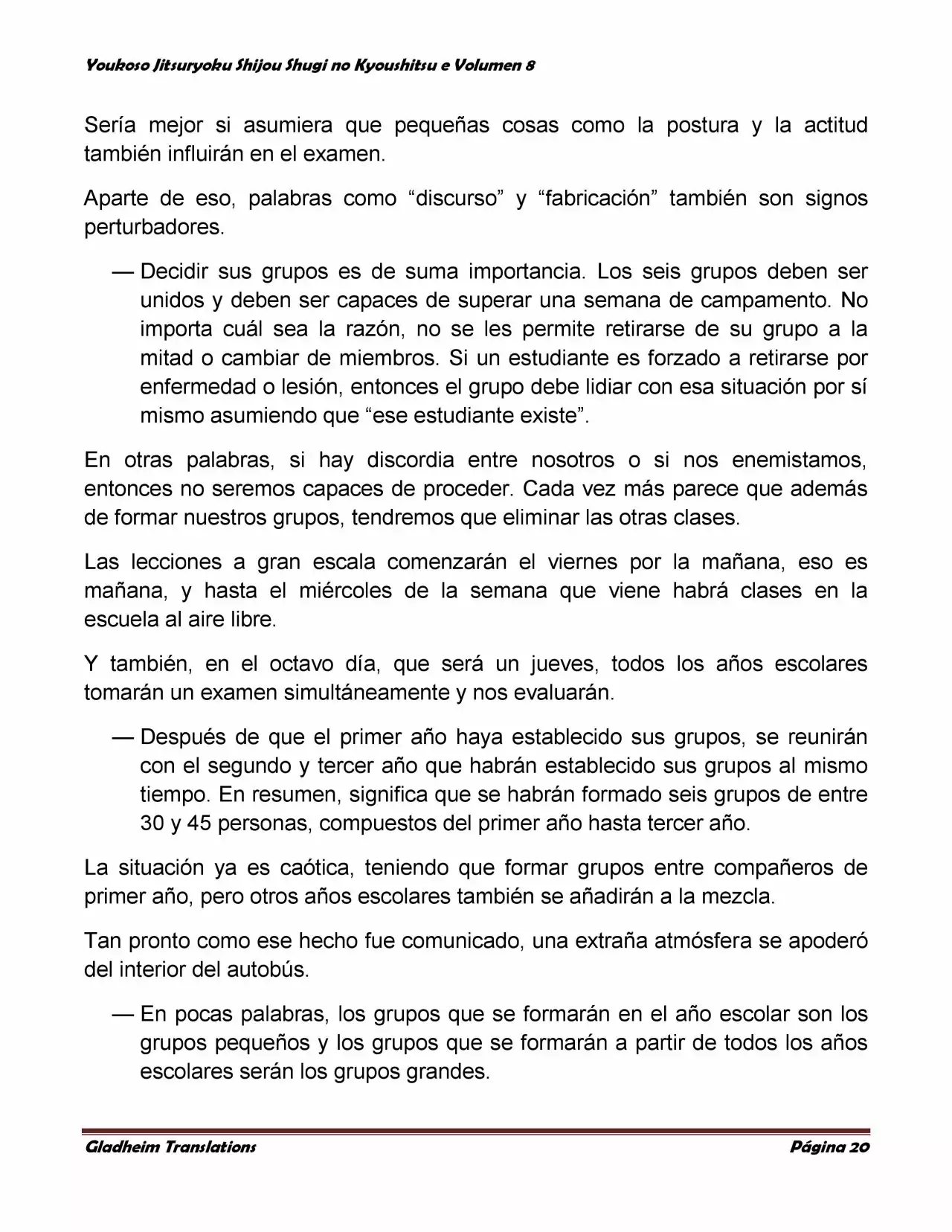 Página 20 del Manga