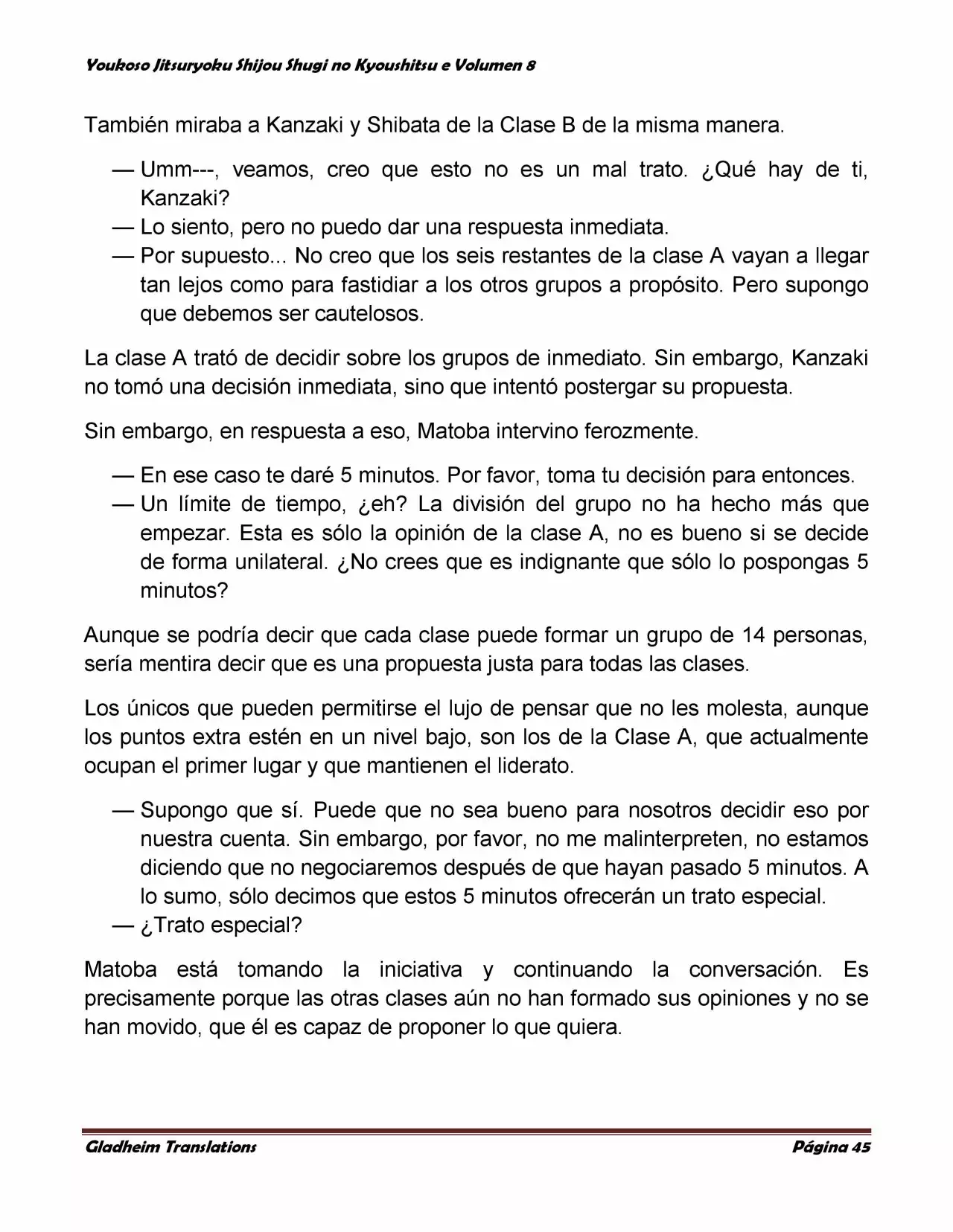Página 45 del Manga