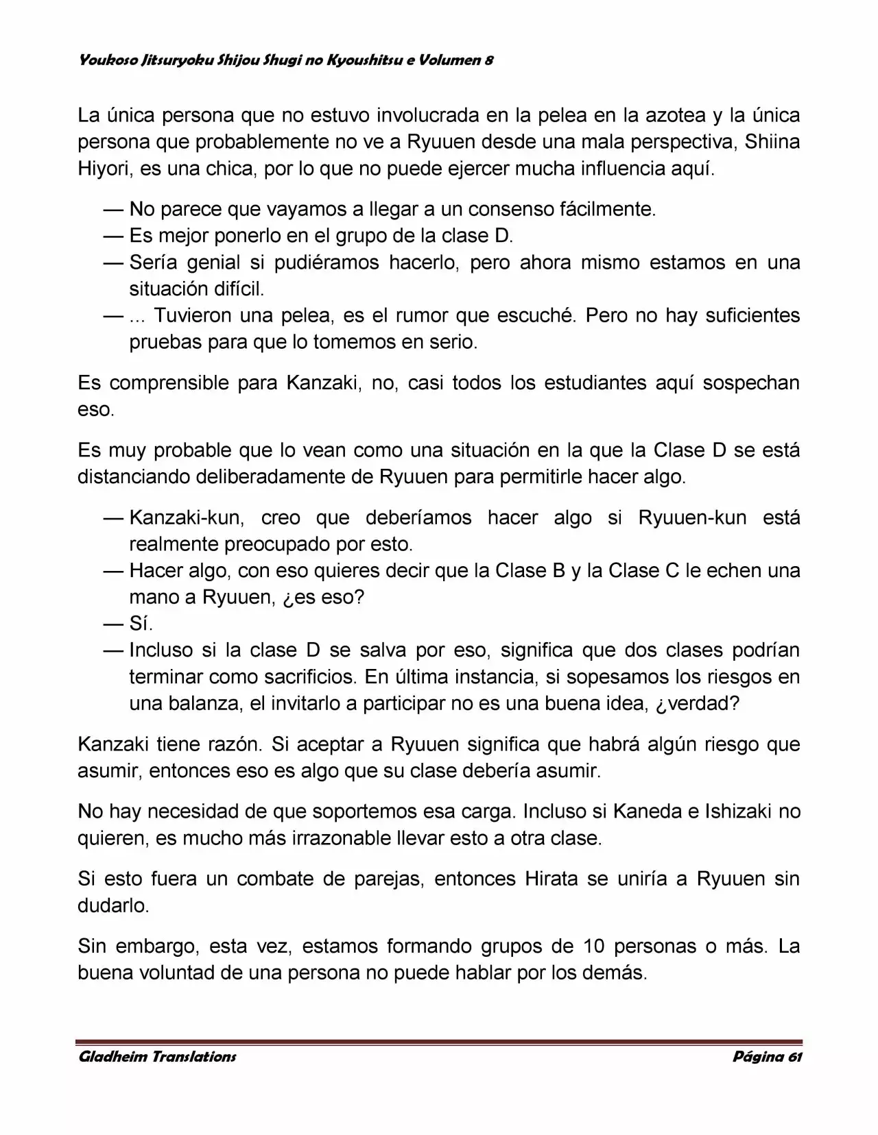 Página 61 del Manga