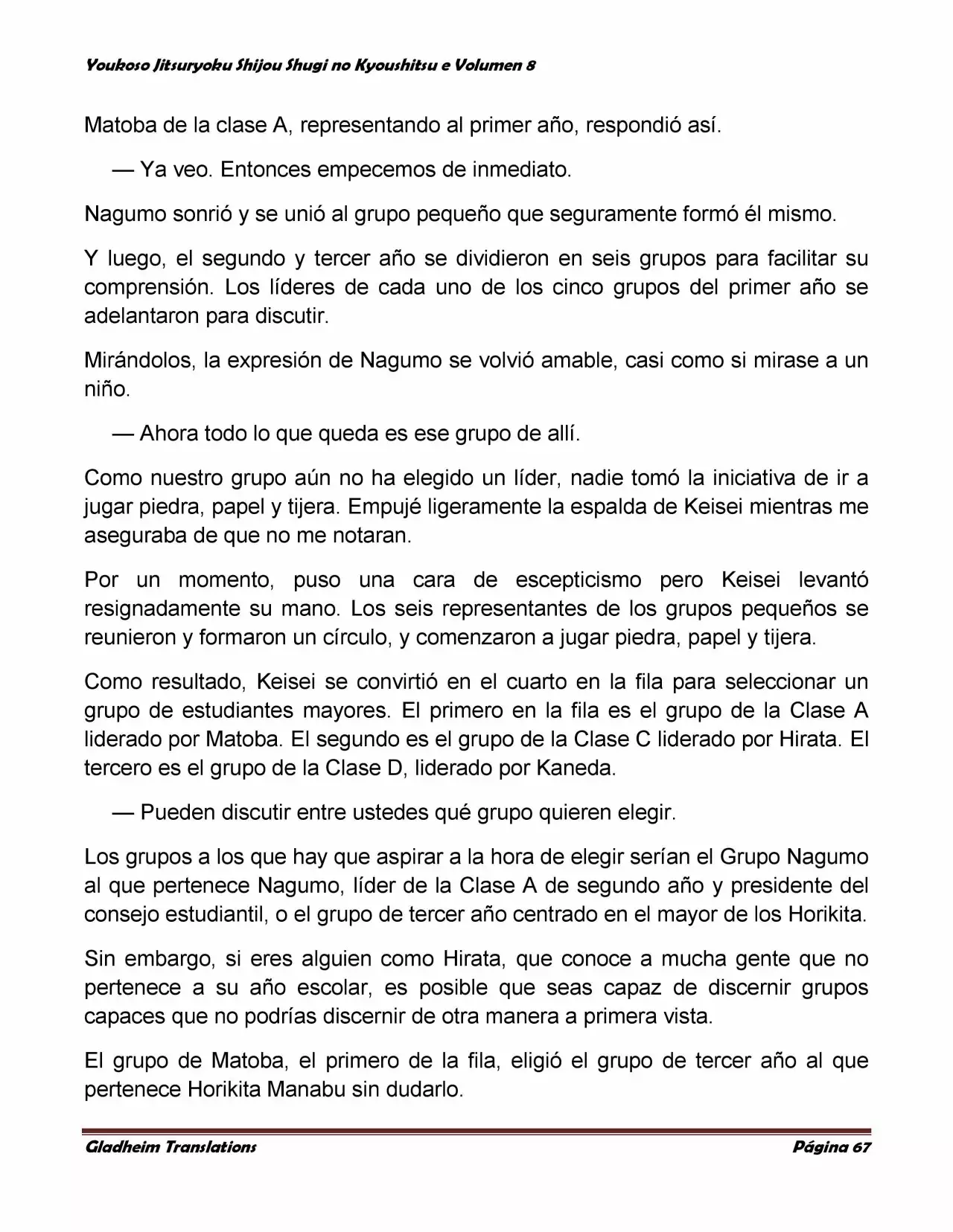 Página 67 del Manga