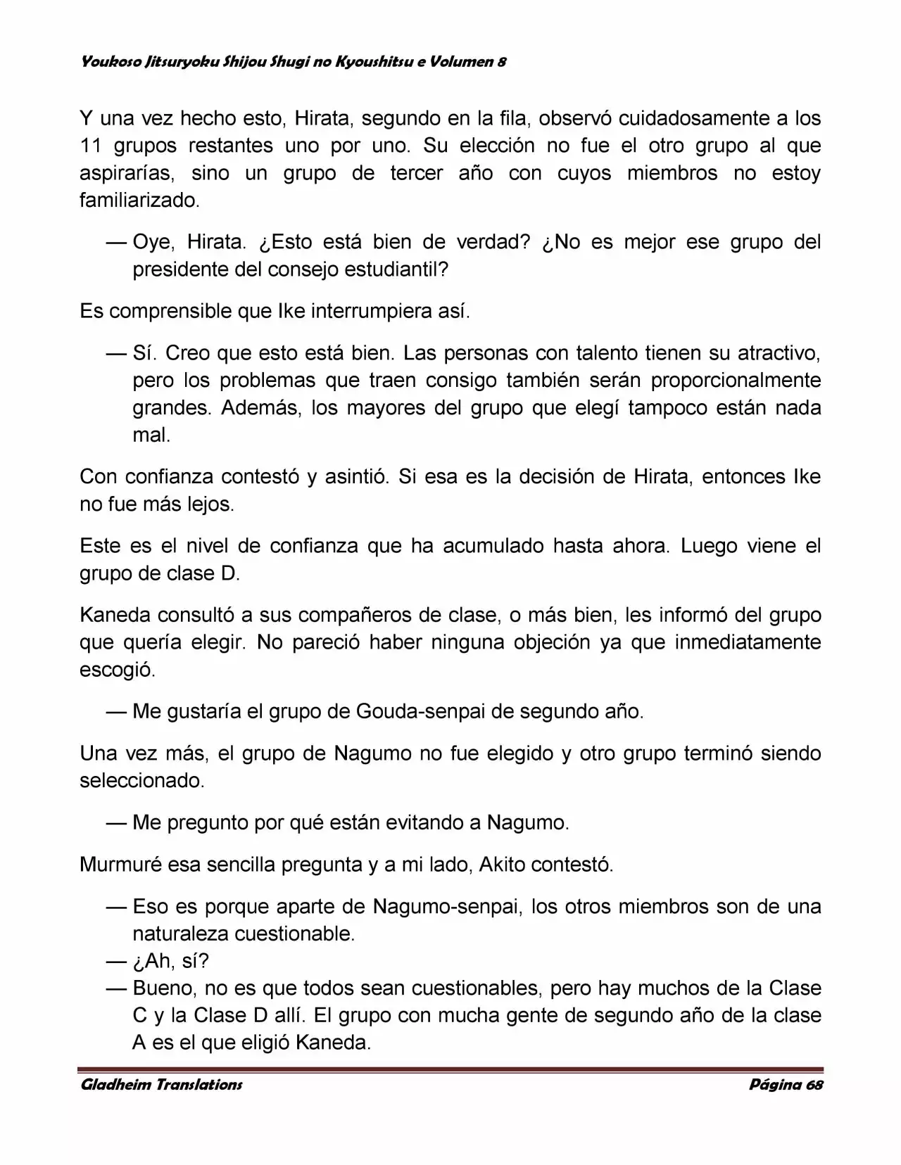 Página 68 del Manga