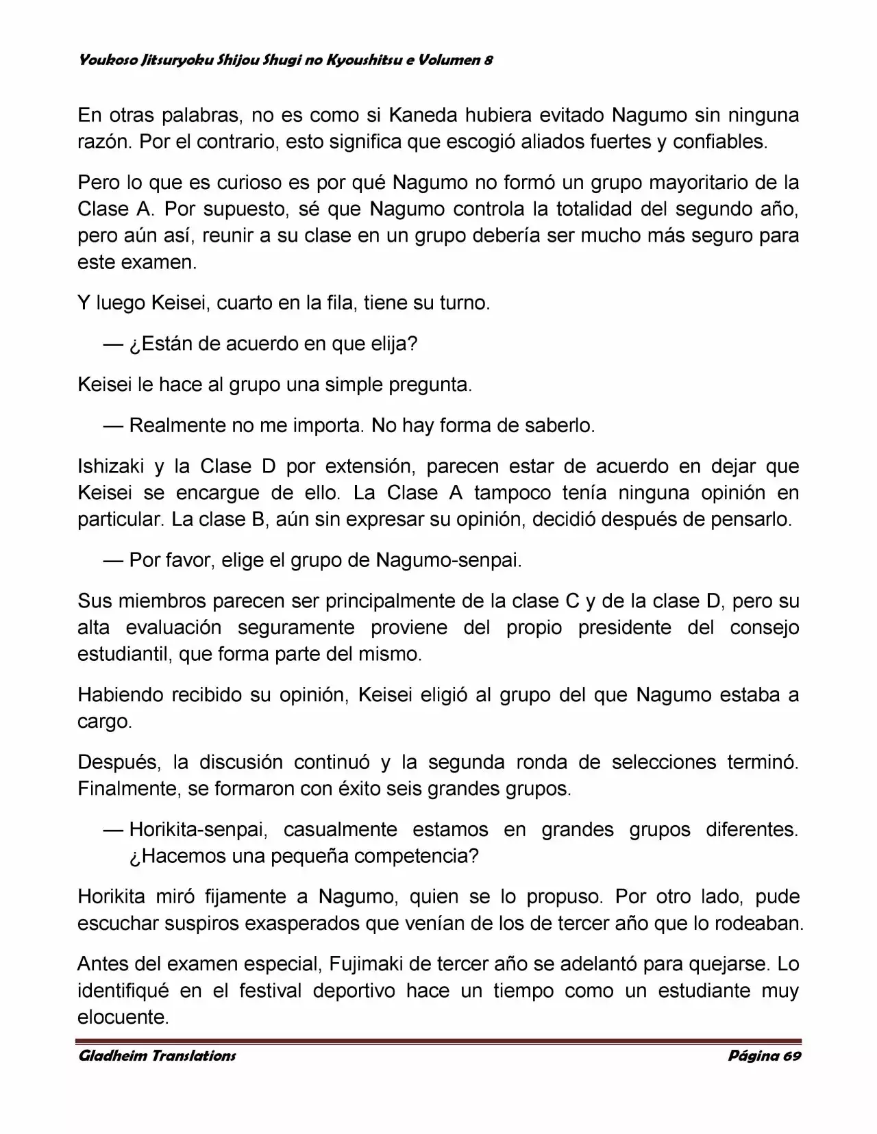 Página 69 del Manga