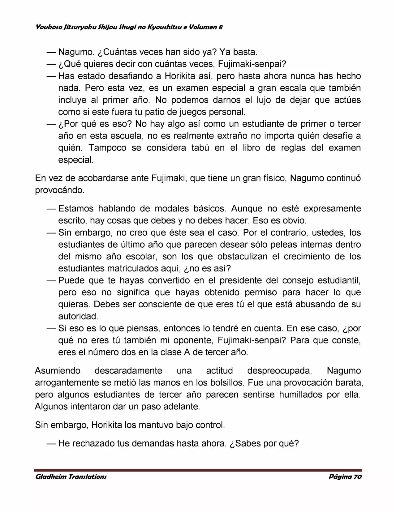 Página 70 del Manga