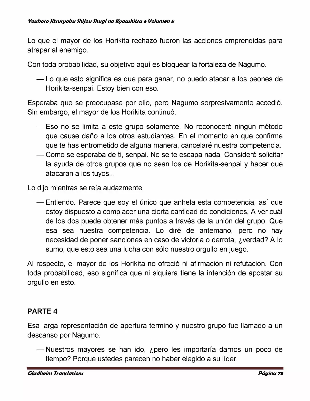 Página 73 del Manga