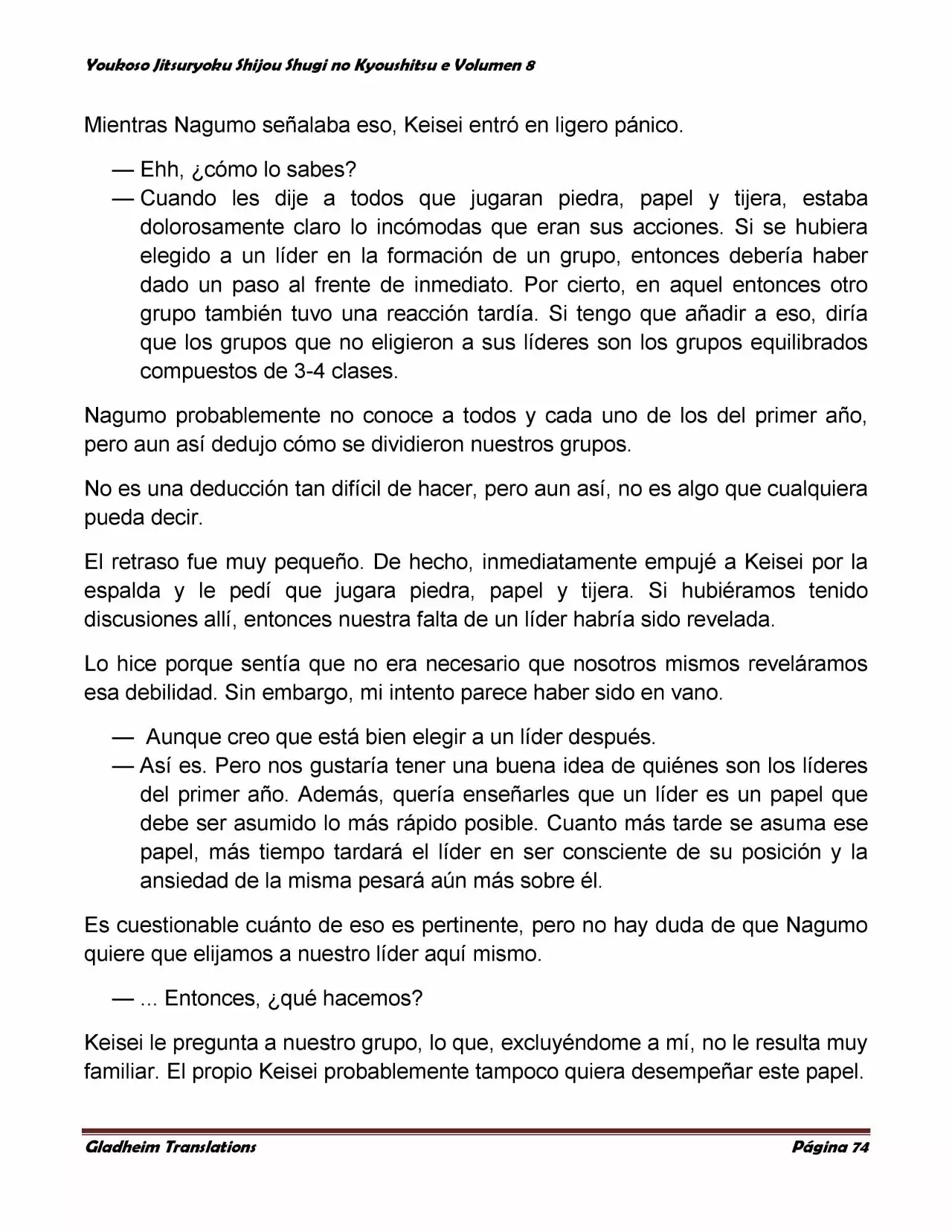 Página 74 del Manga