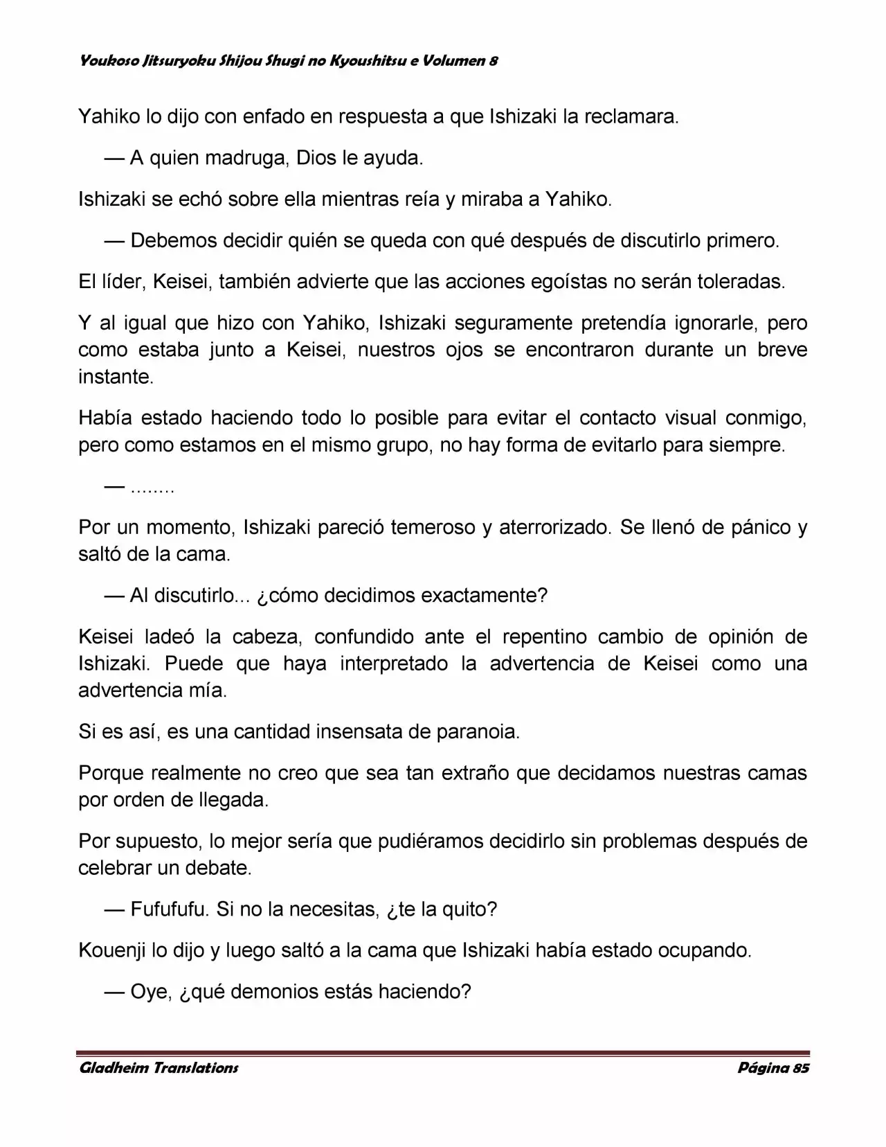 Página 85 del Manga