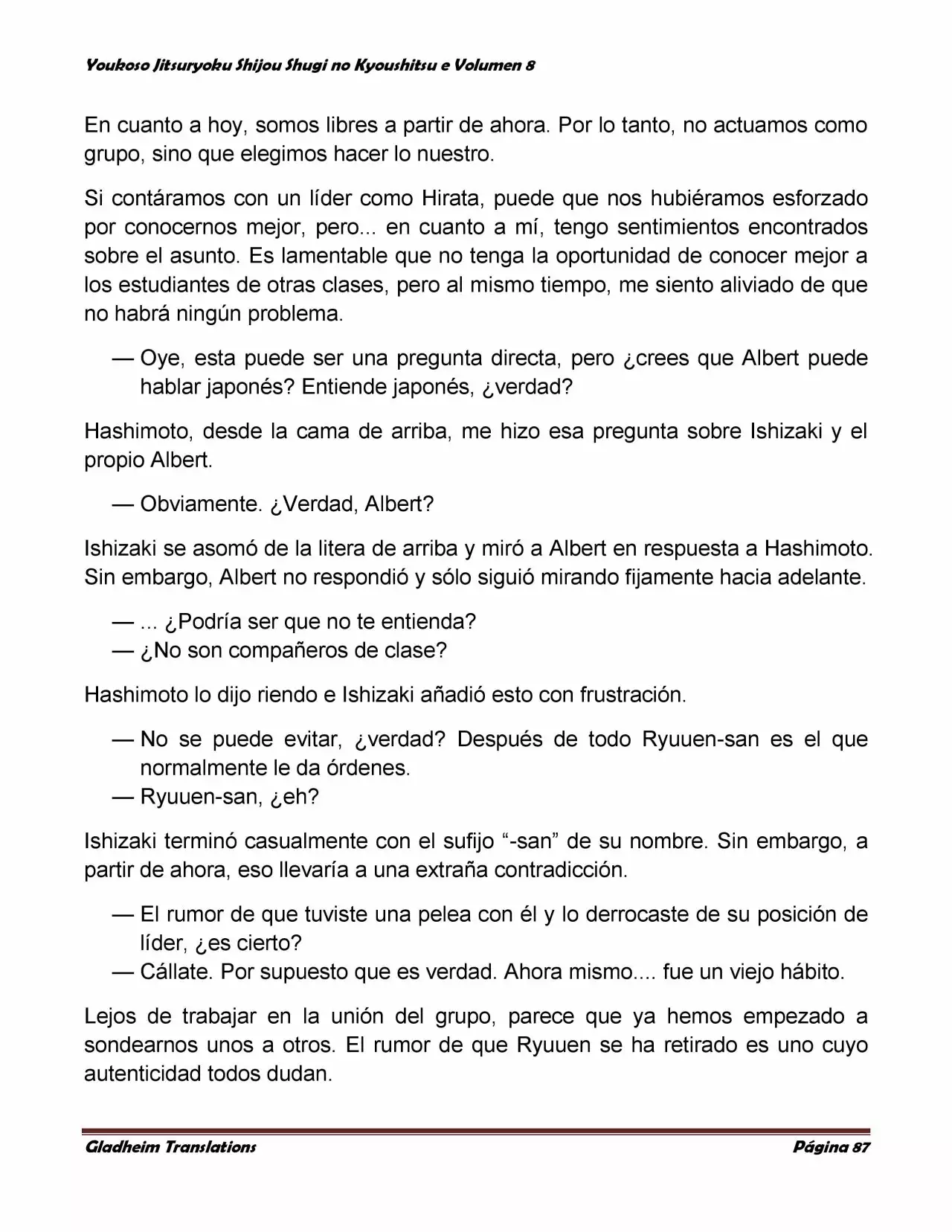 Página 87 del Manga