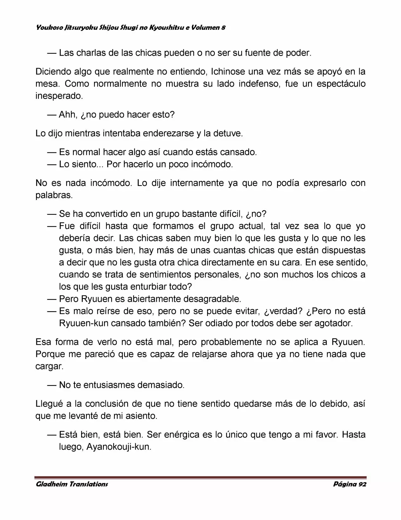 Página 92 del Manga