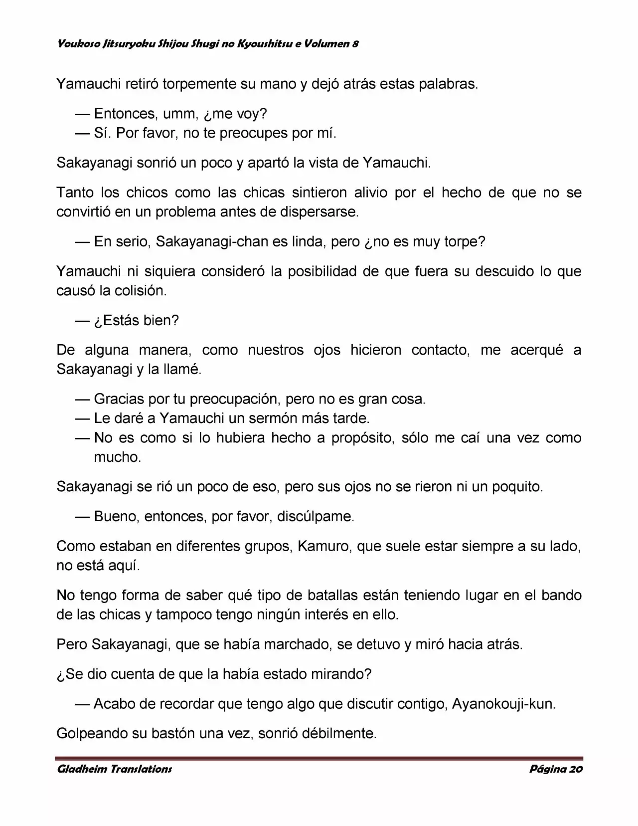 Página 20 del Manga