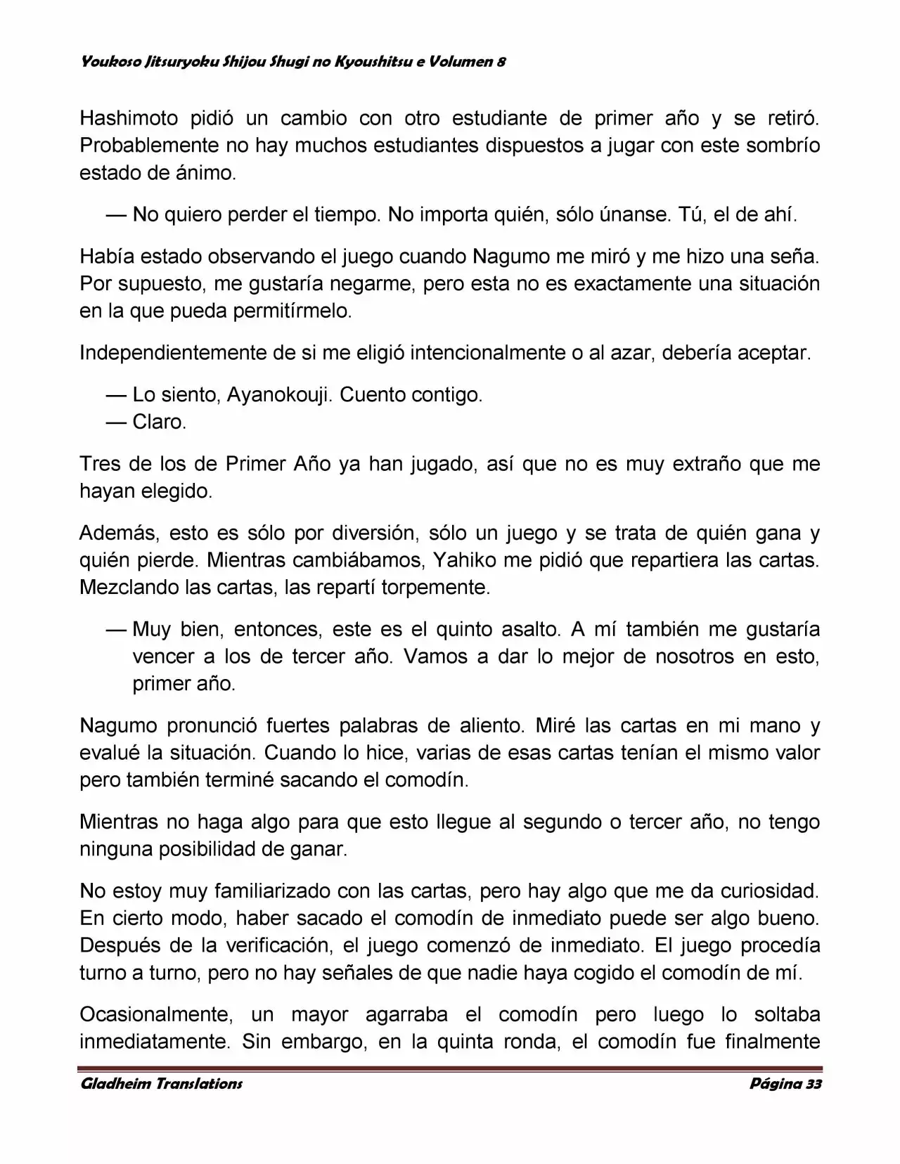 Página 33 del Manga