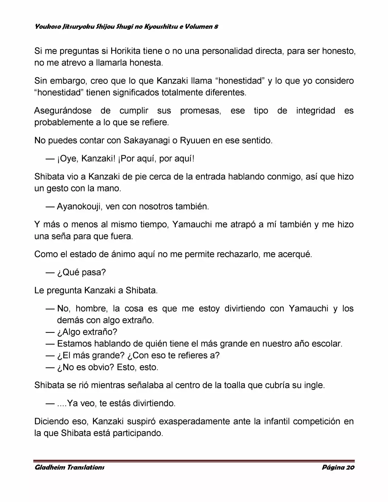 Página 20 del Manga