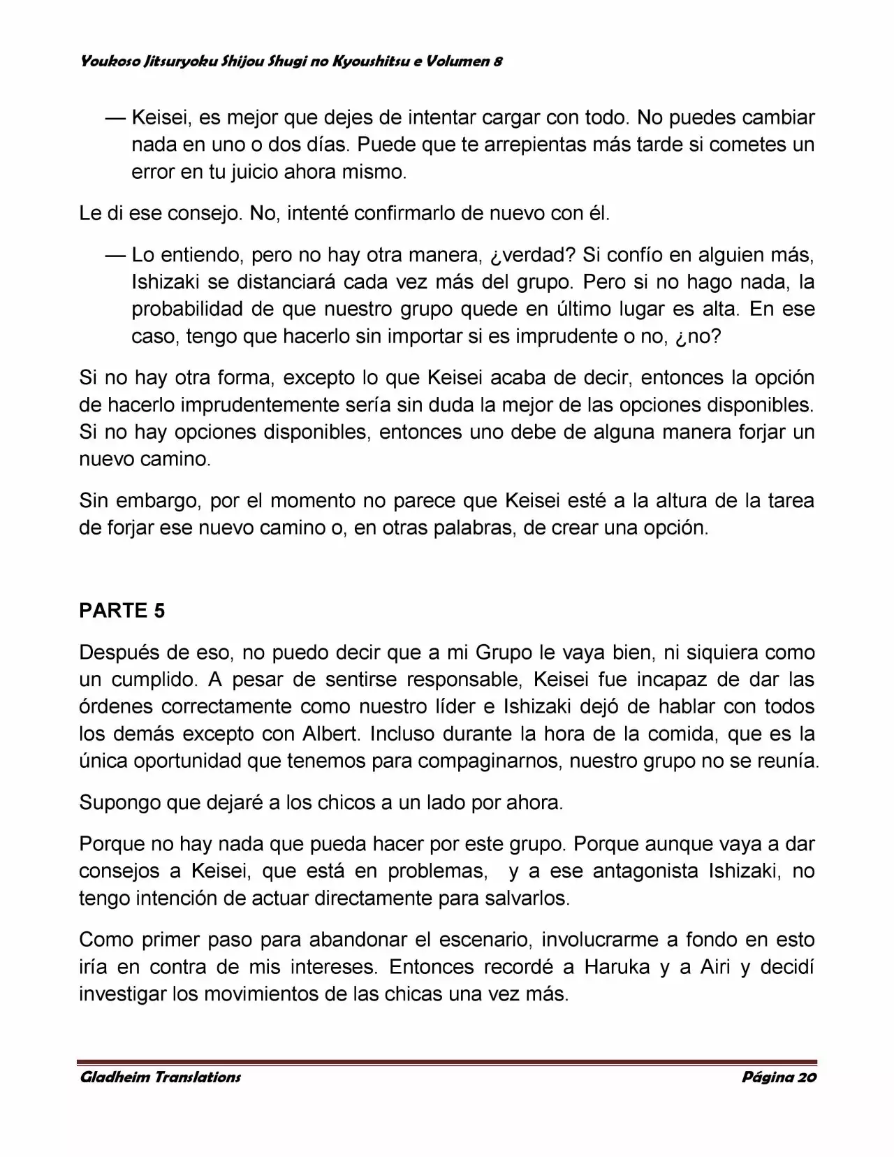 Página 20 del Manga