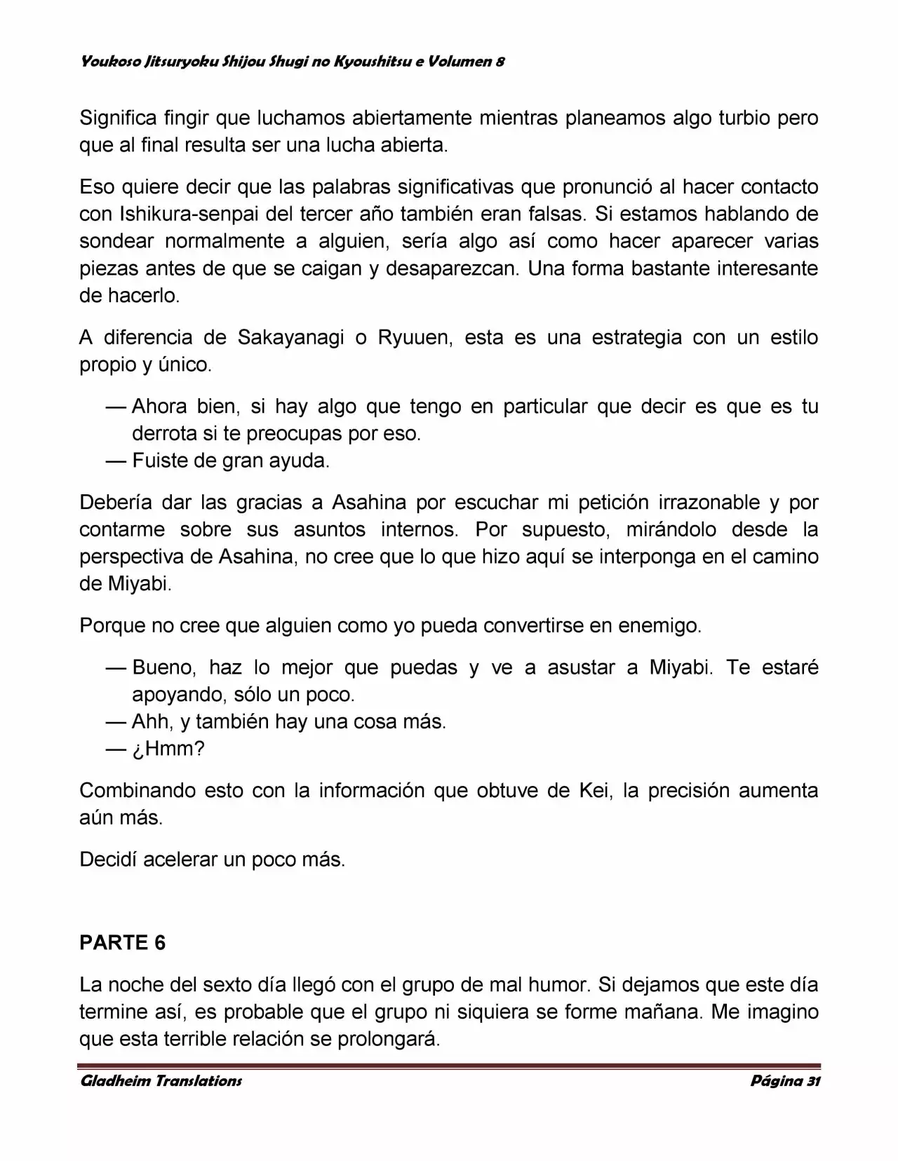 Página 31 del Manga