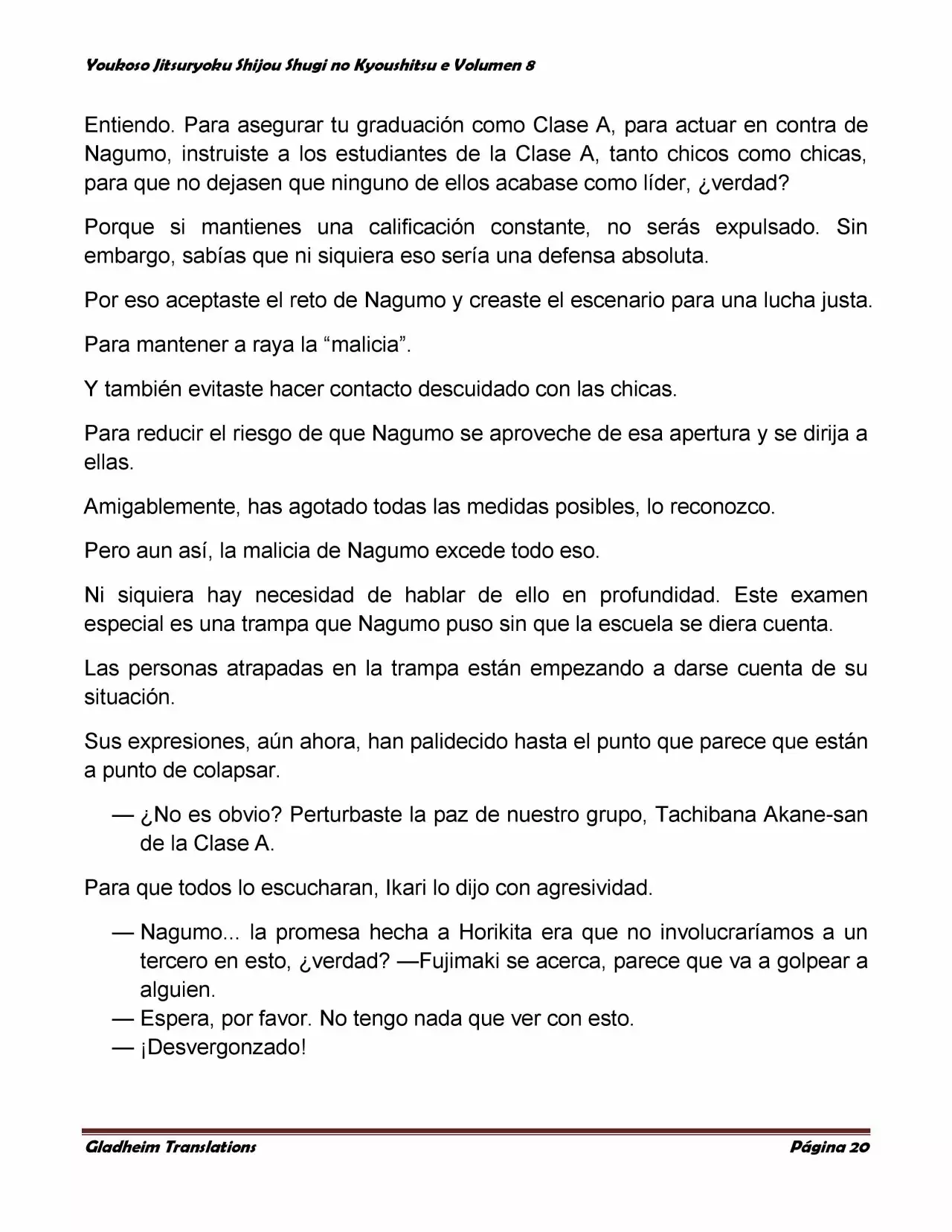 Página 20 del Manga