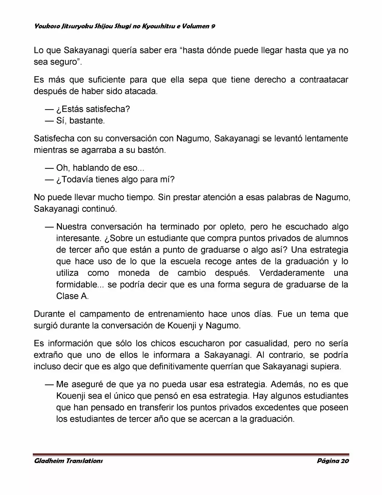 Página 20 del Manga