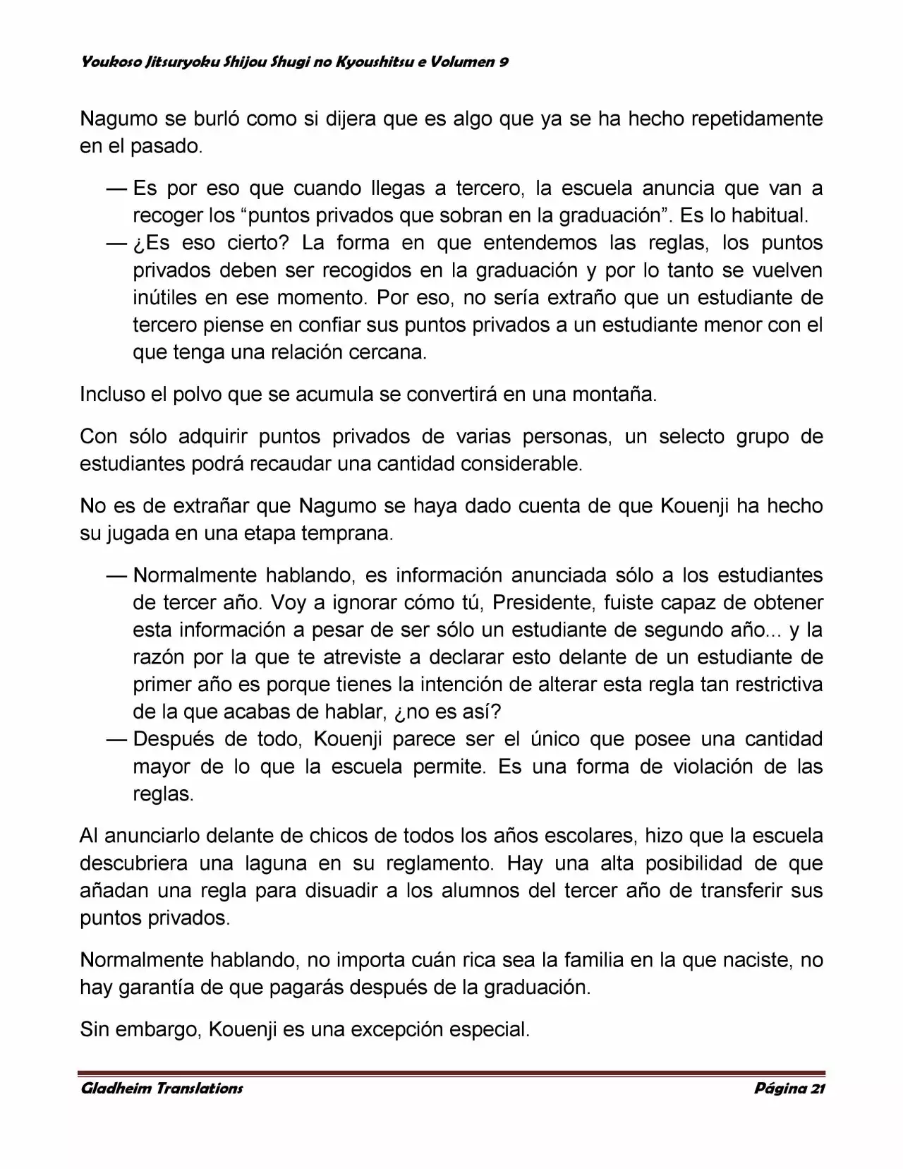 Página 21 del Manga