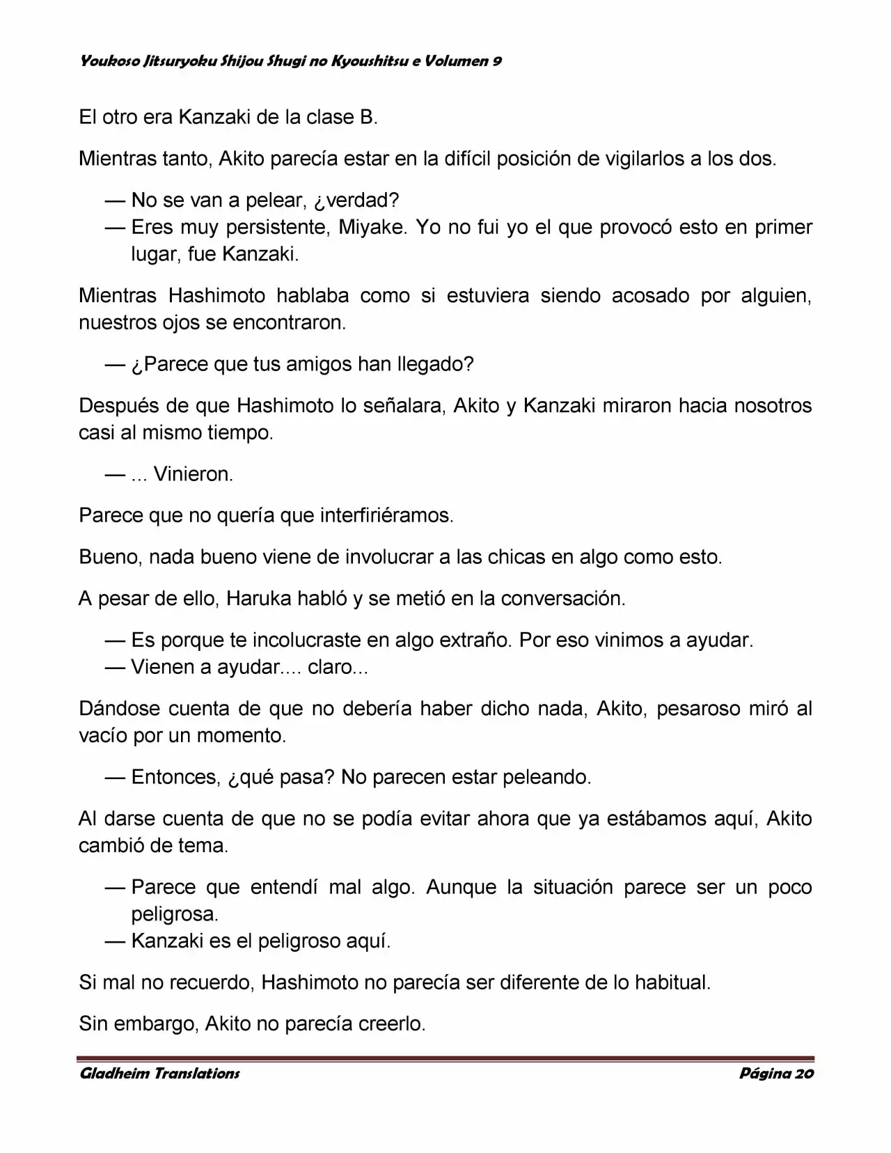 Página 20 del Manga