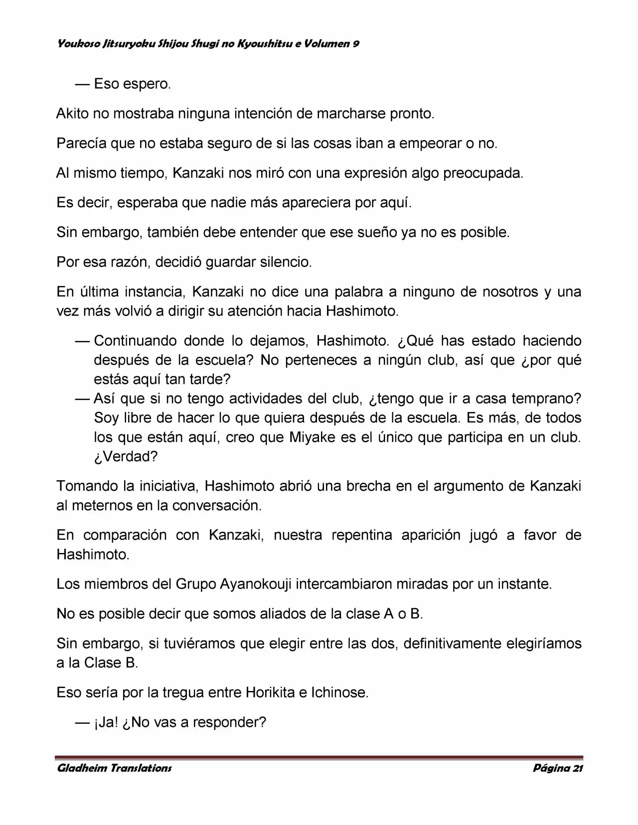 Página 21 del Manga