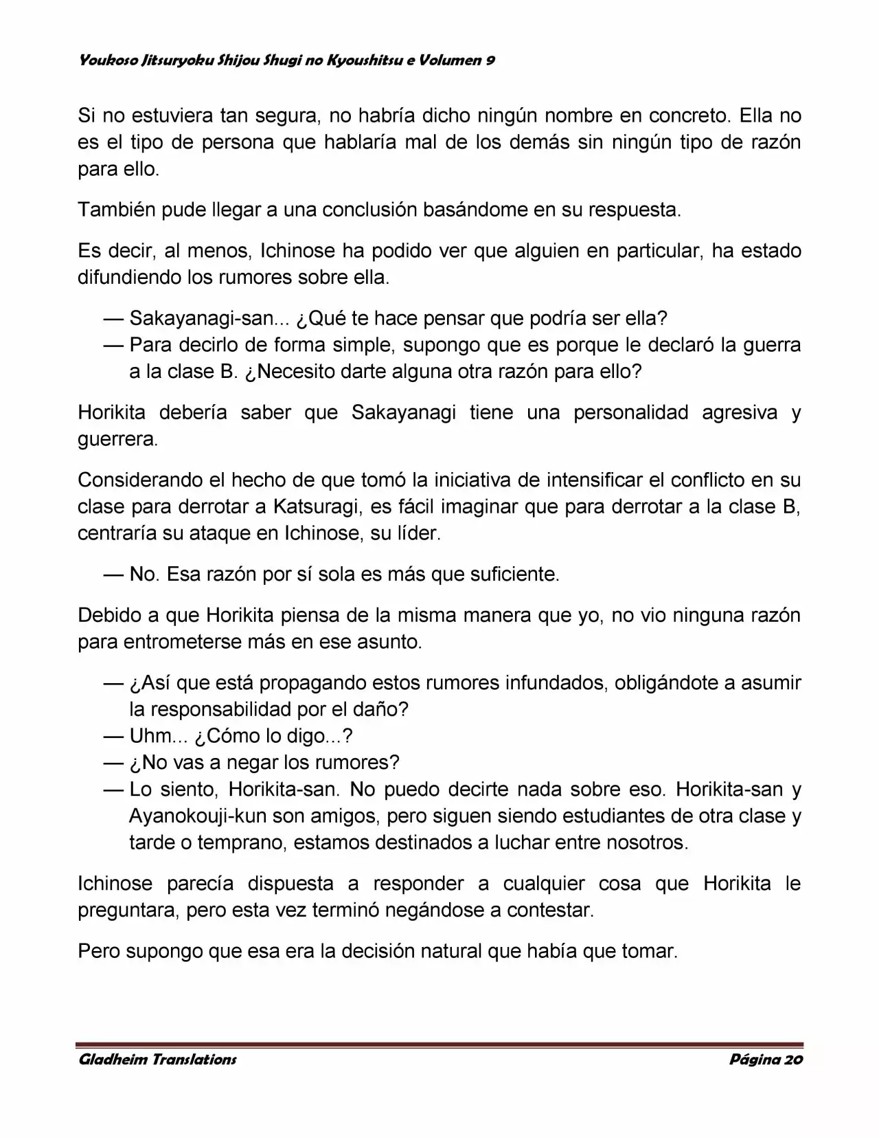 Página 20 del Manga