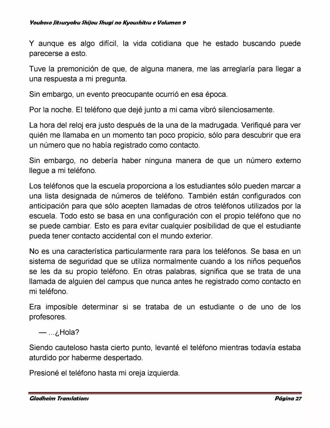 Página 27 del Manga