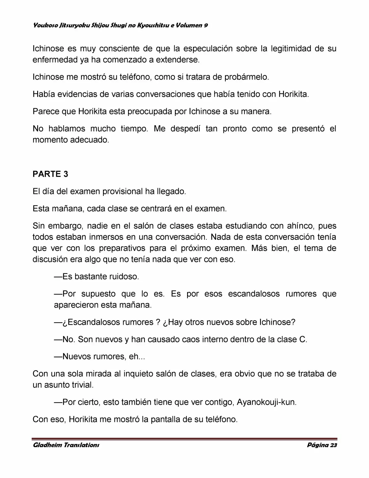 Página 23 del Manga
