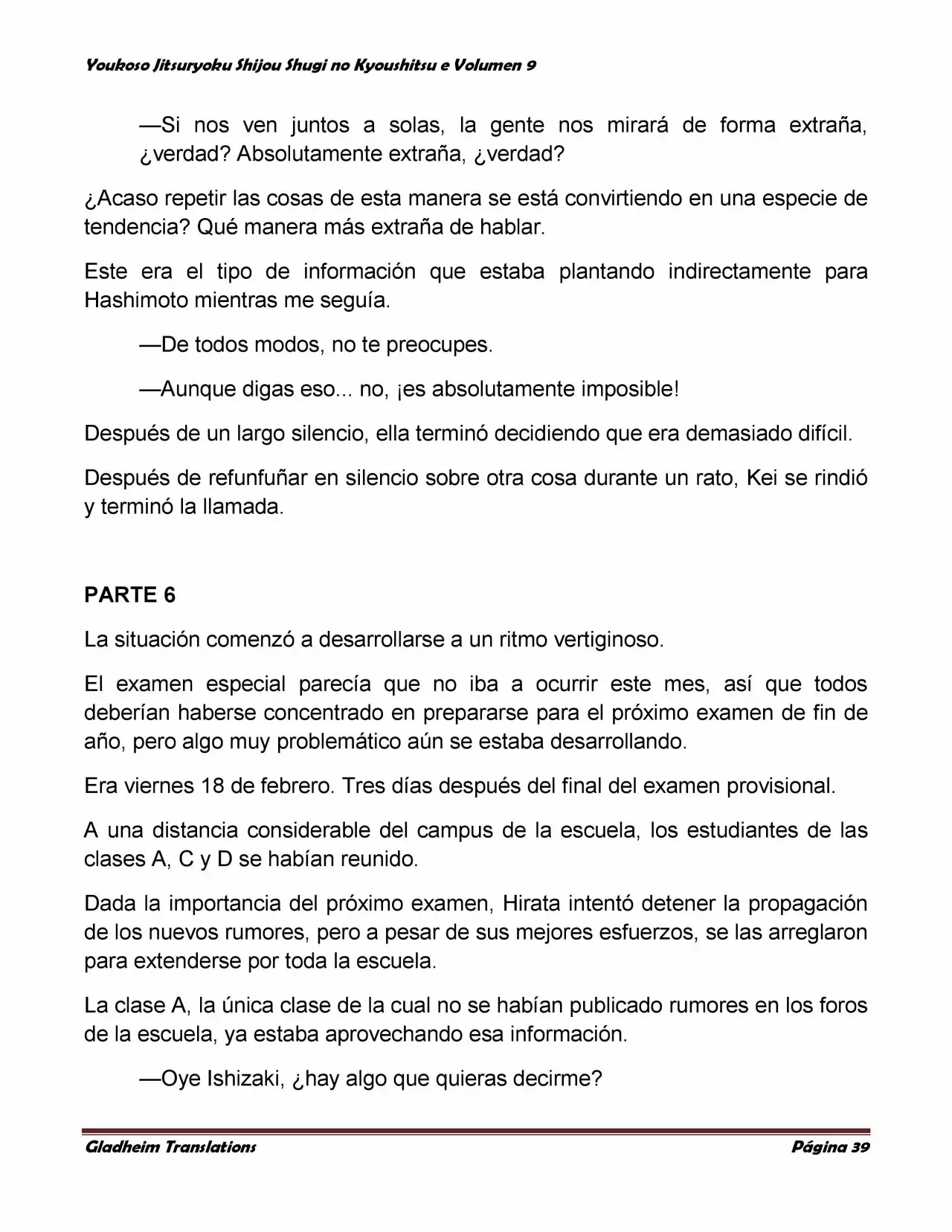 Página 39 del Manga