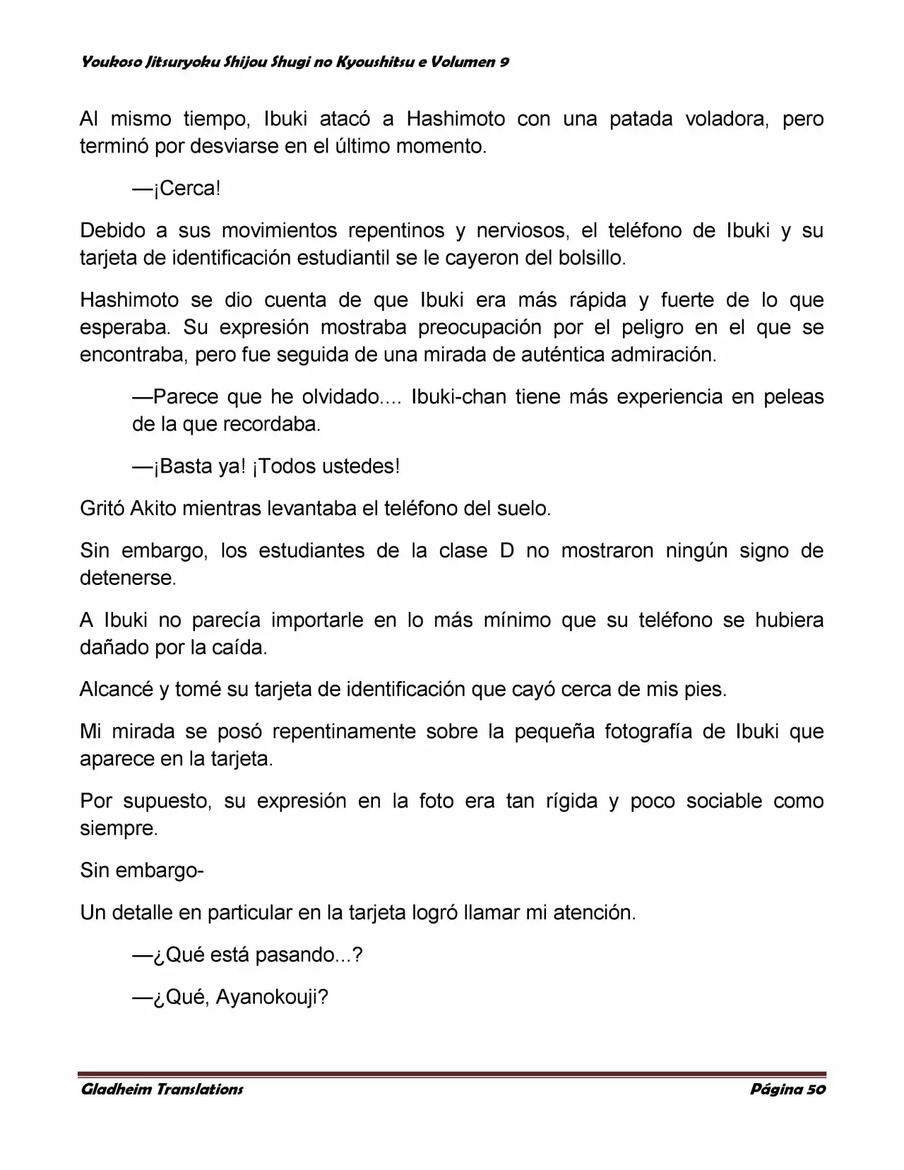 Página 50 del Manga
