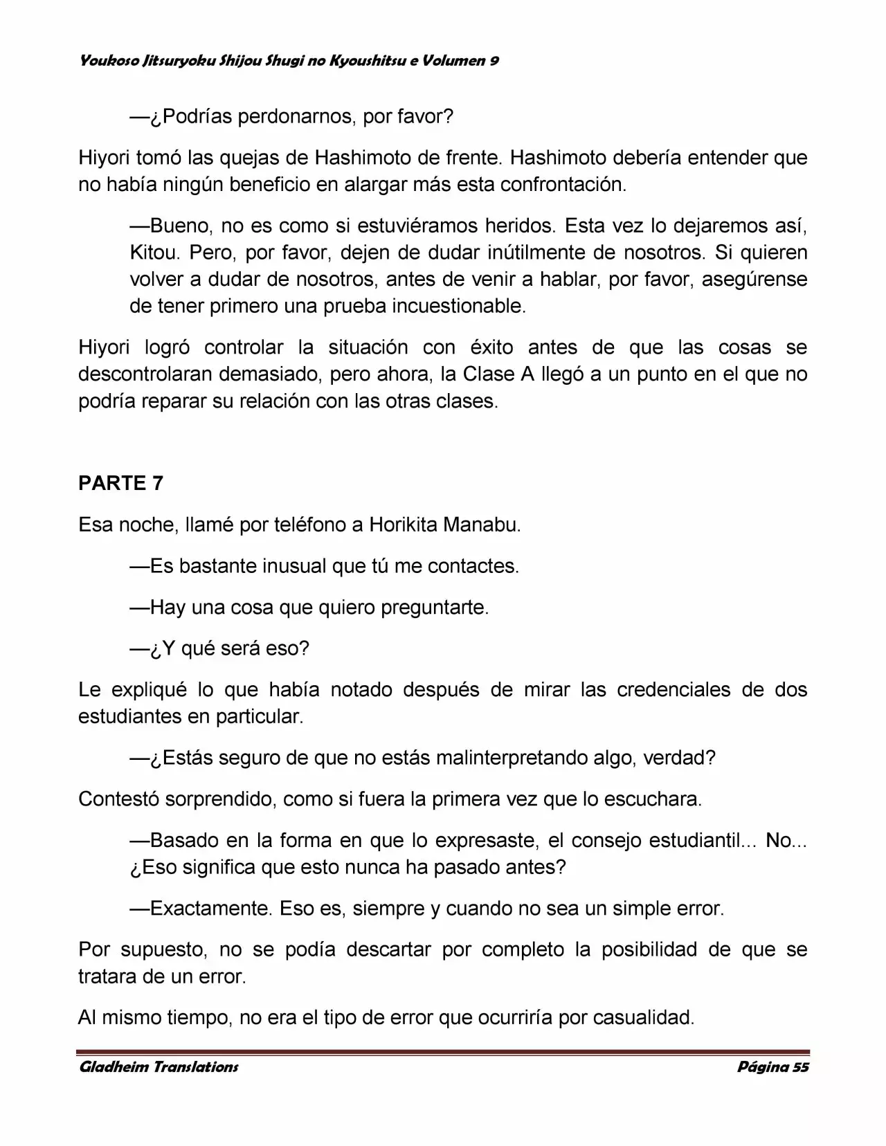 Página 55 del Manga