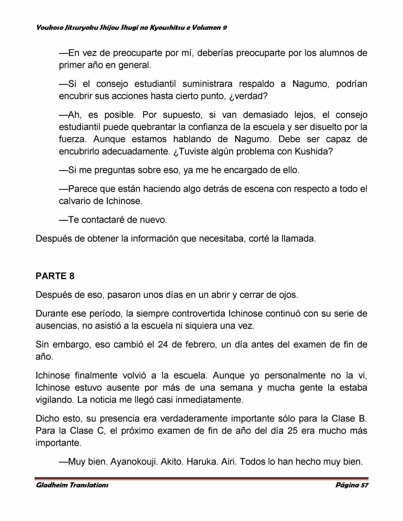 Página 57 del Manga