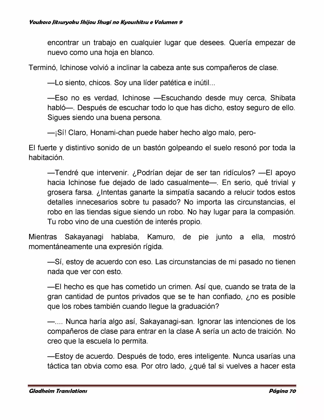 Página 70 del Manga