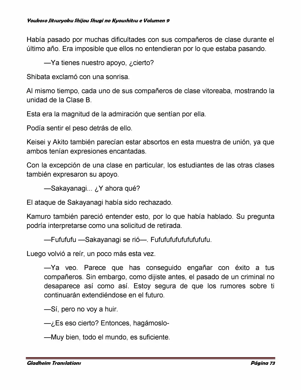 Página 73 del Manga