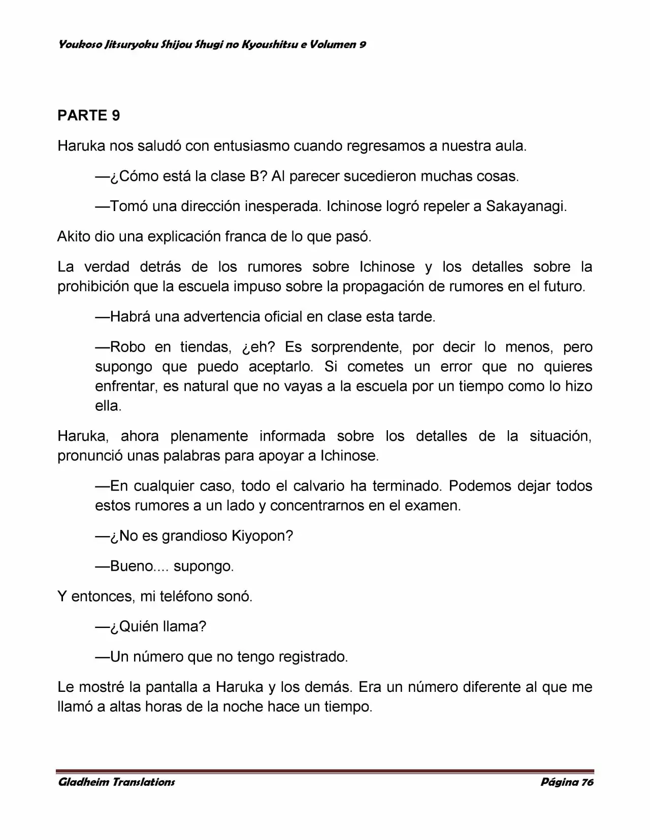 Página 76 del Manga