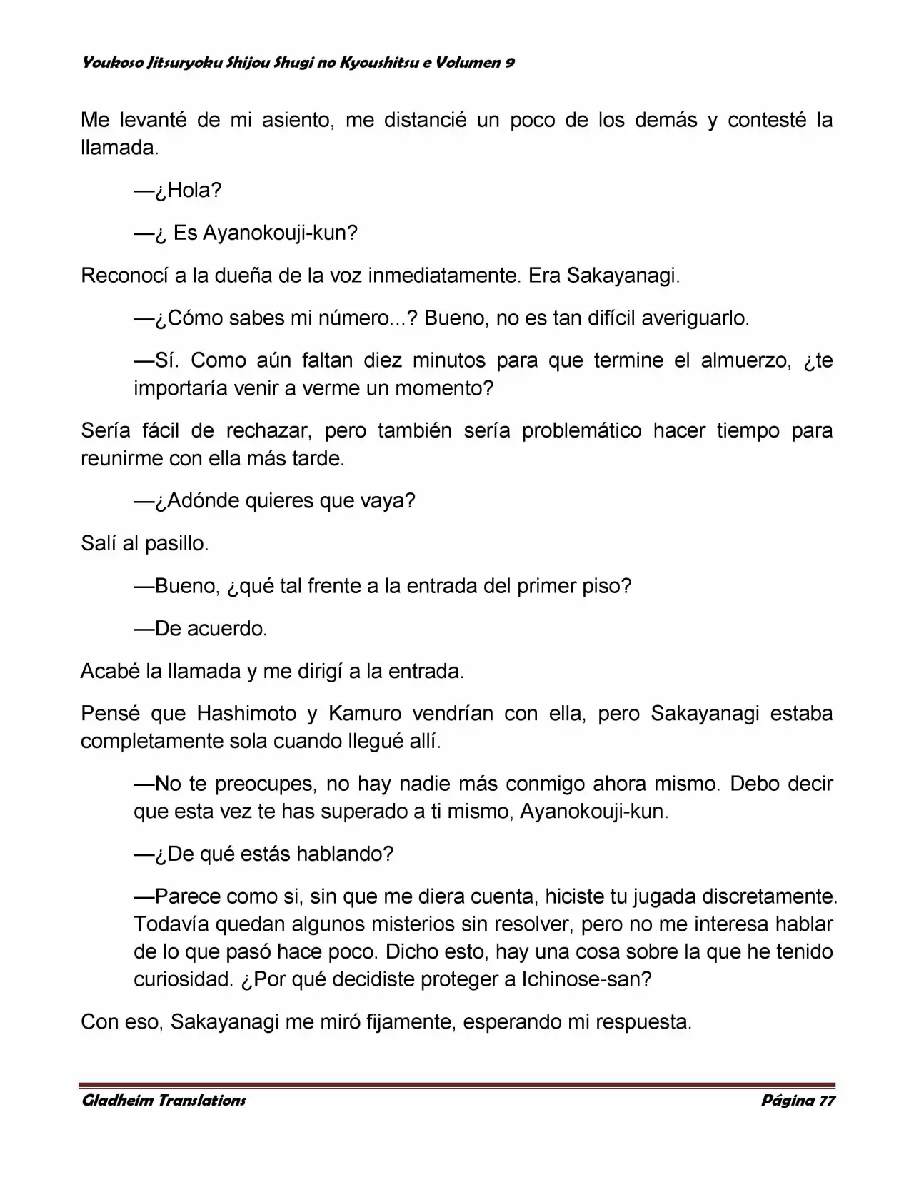 Página 77 del Manga