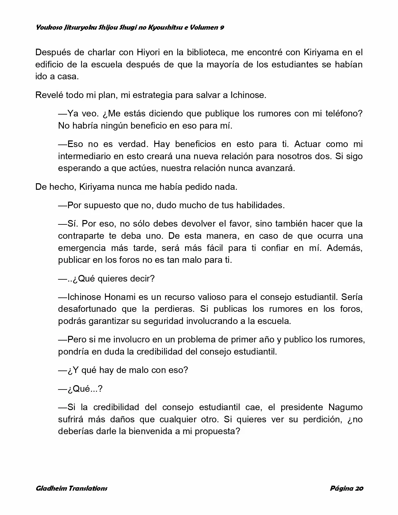 Página 20 del Manga