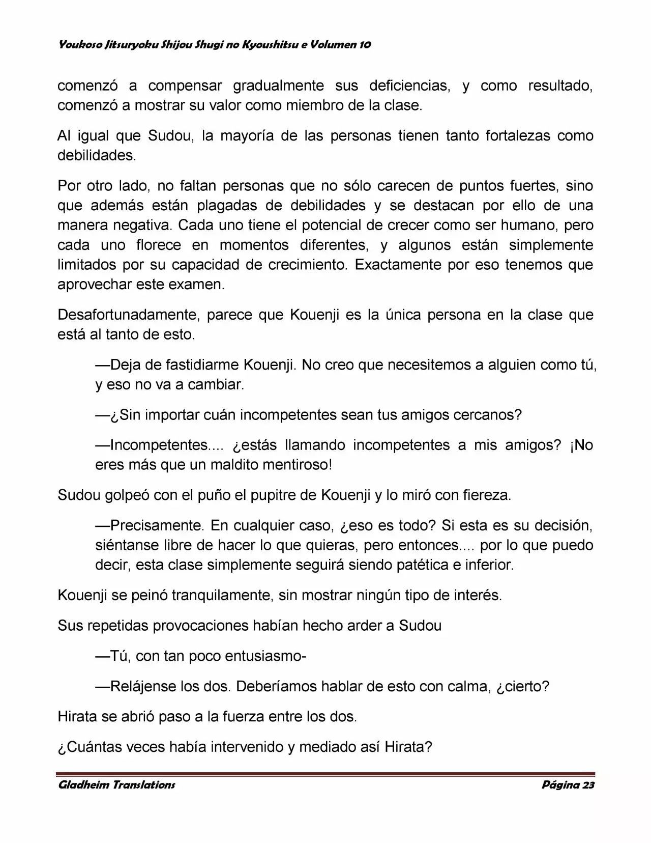 Página 23 del Manga