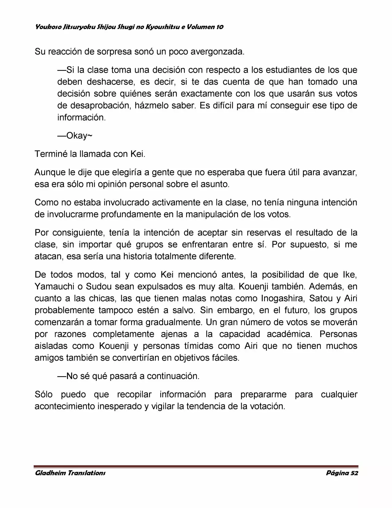 Página 52 del Manga