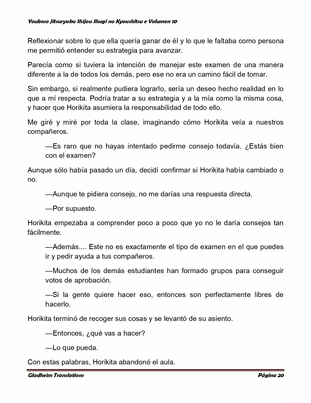 Página 20 del Manga