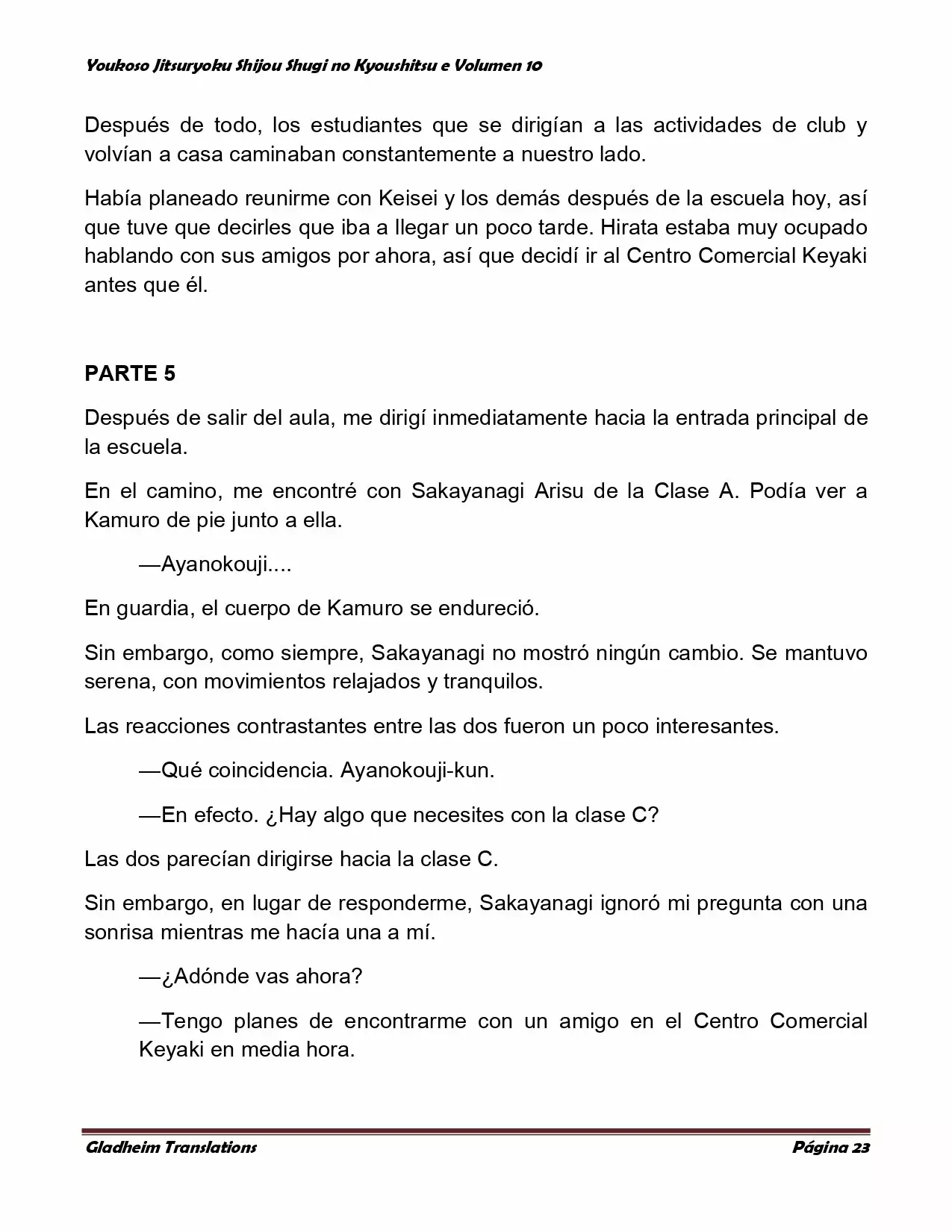 Página 23 del Manga