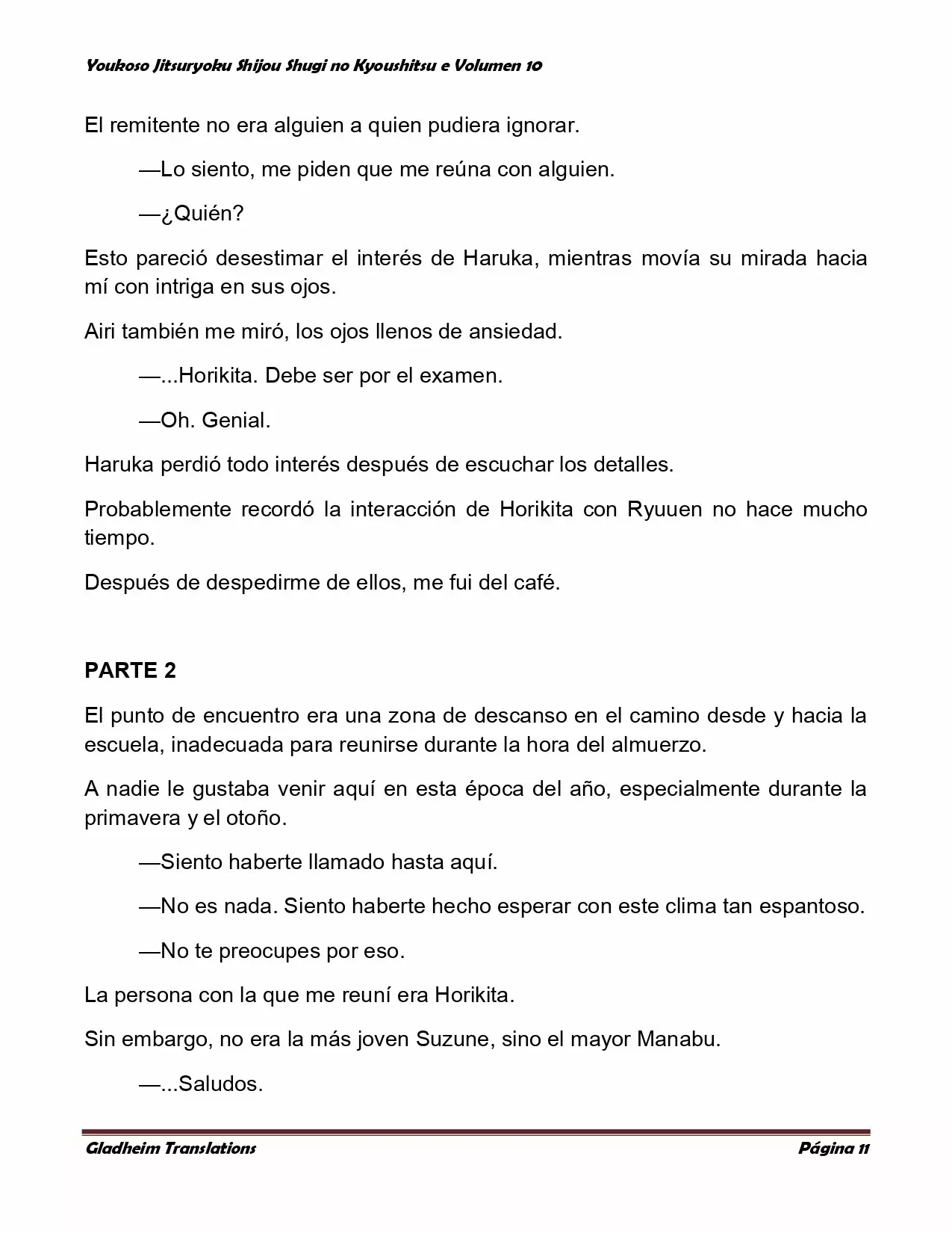 Página 11 del Manga