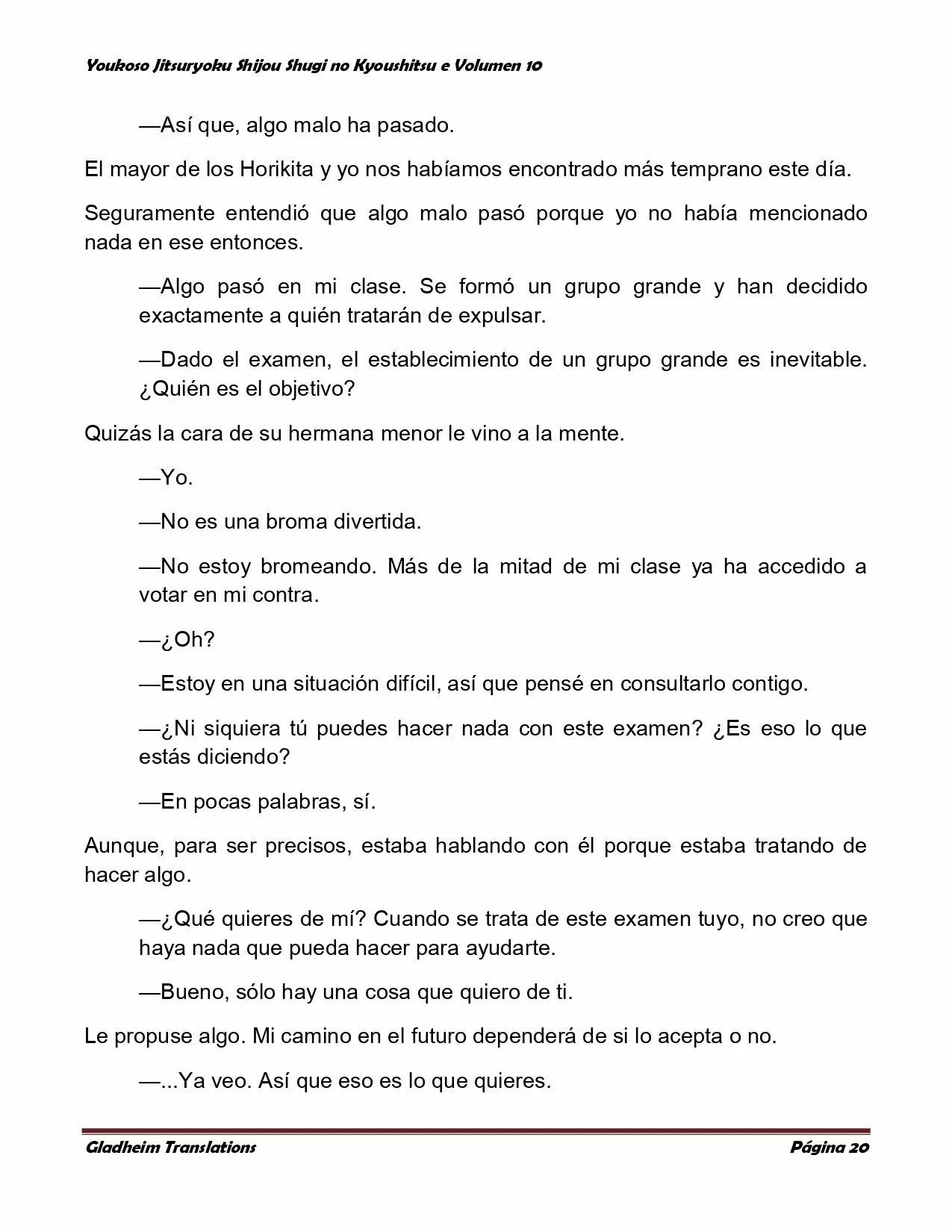 Página 20 del Manga