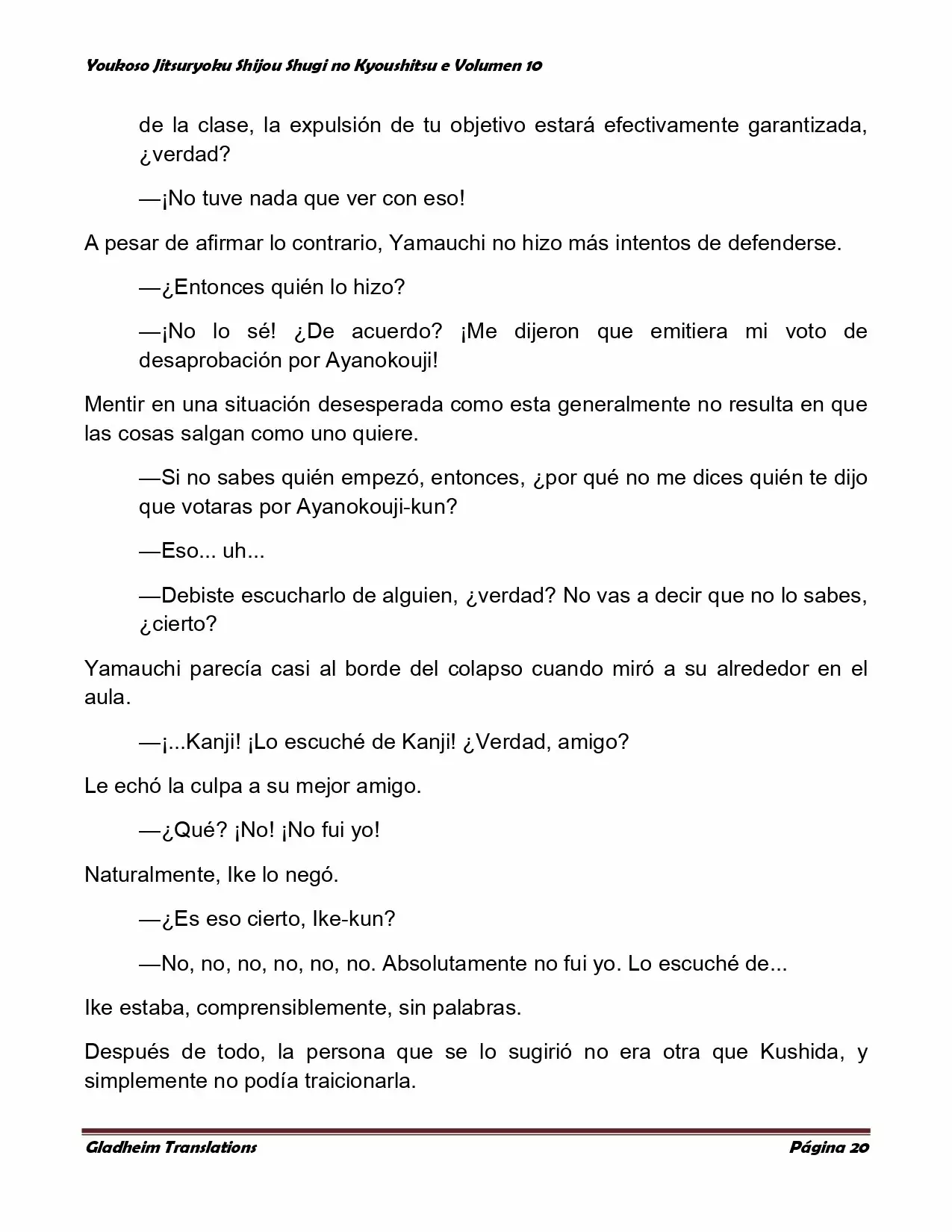 Página 20 del Manga