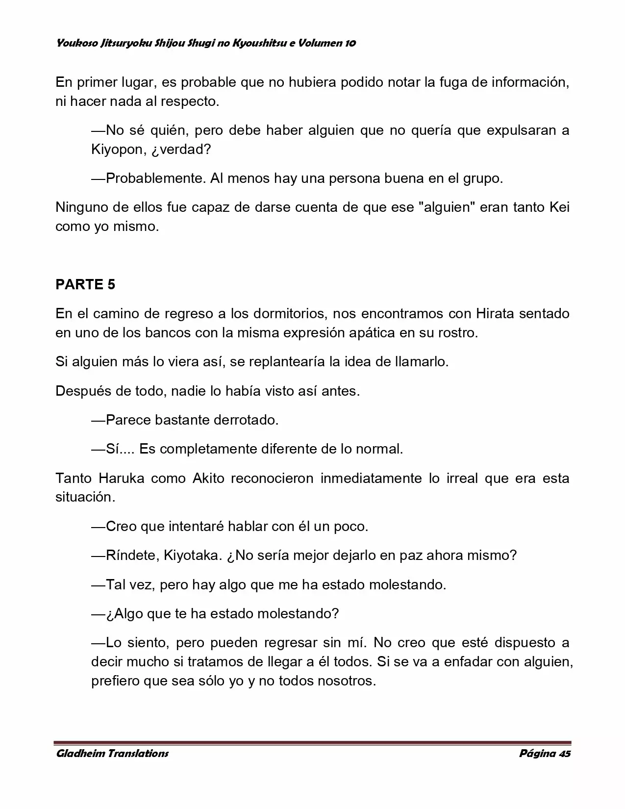 Página 45 del Manga