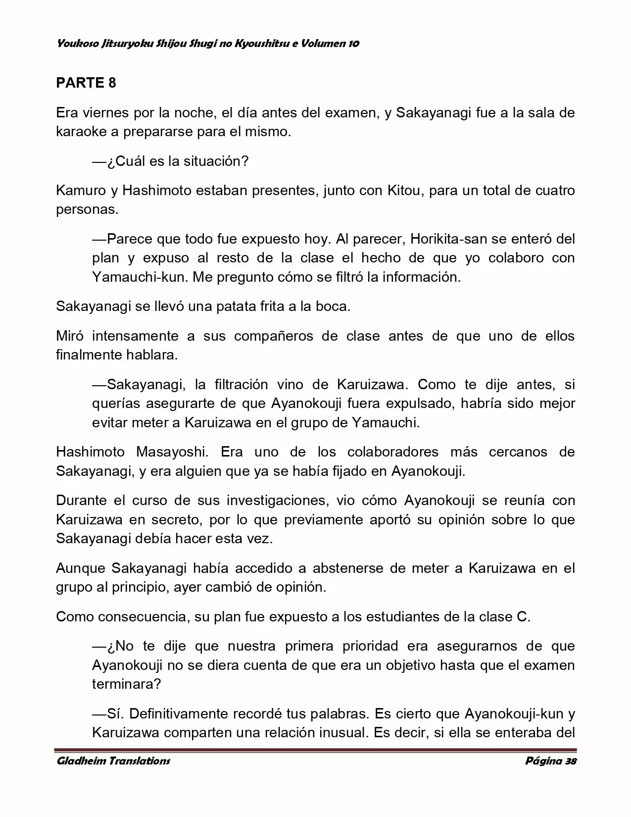 Página 38 del Manga