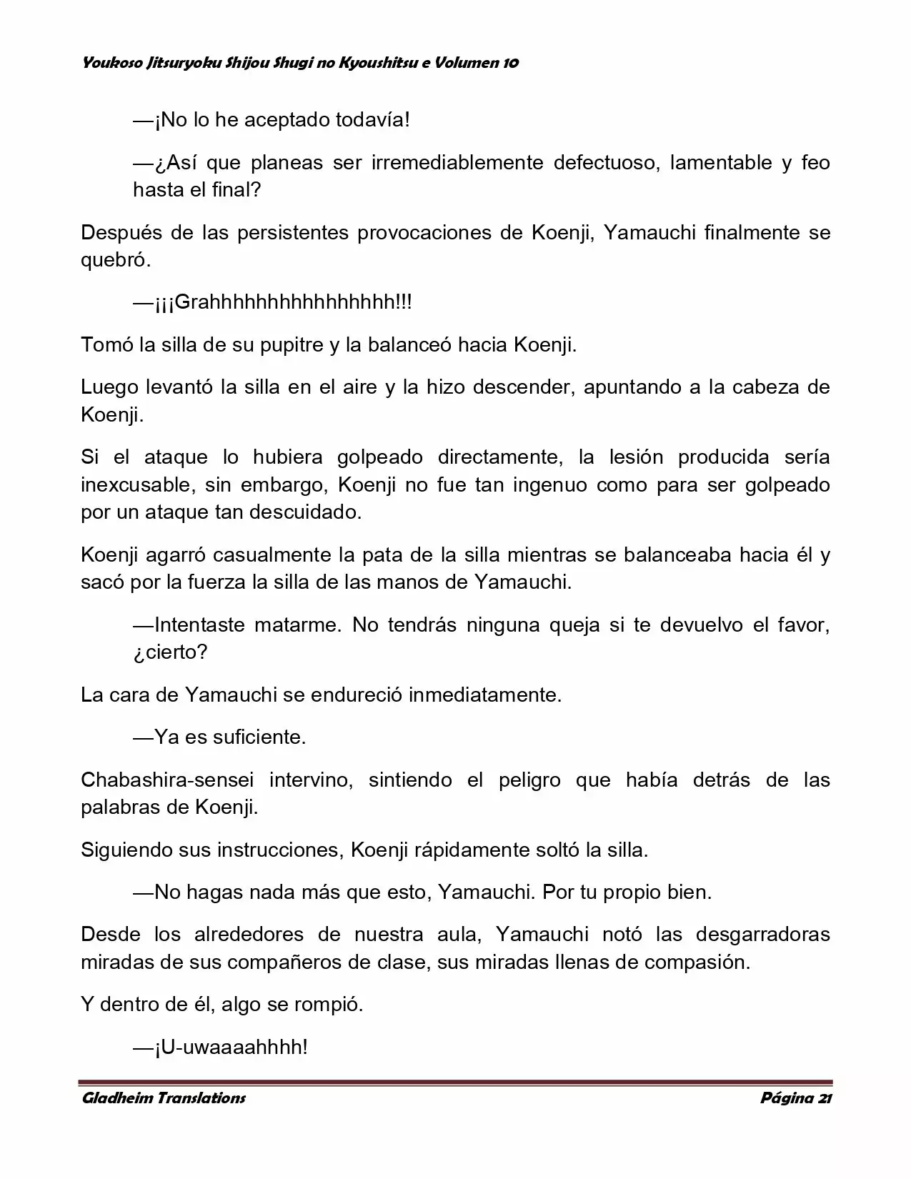 Página 21 del Manga