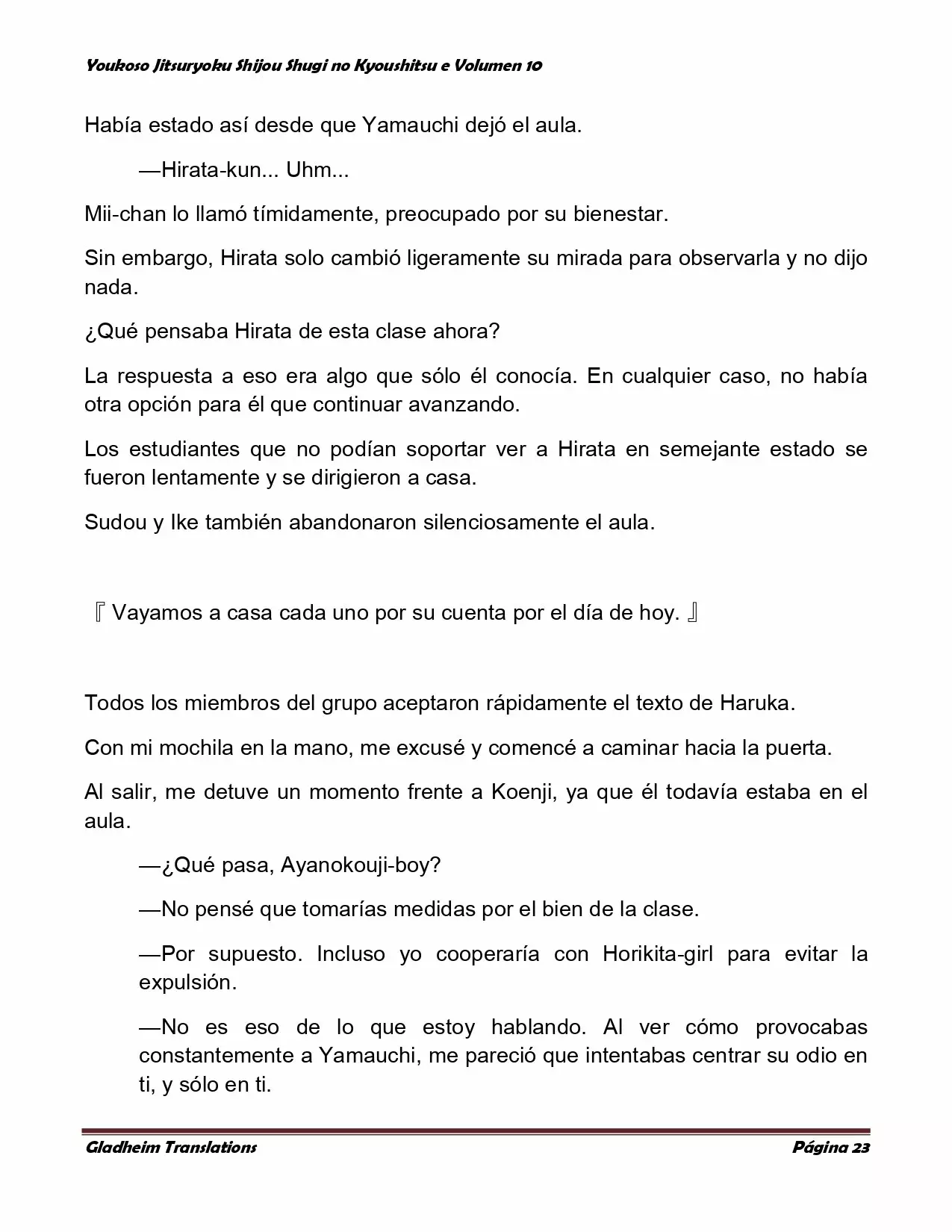 Página 23 del Manga