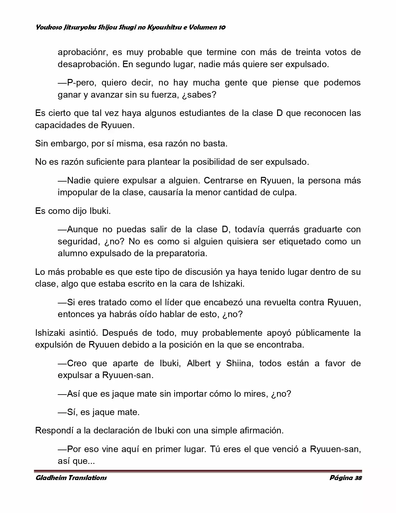 Página 38 del Manga