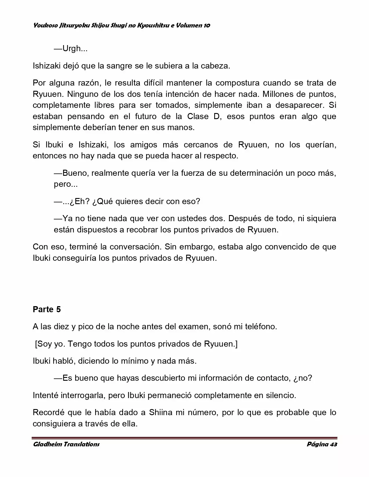 Página 43 del Manga