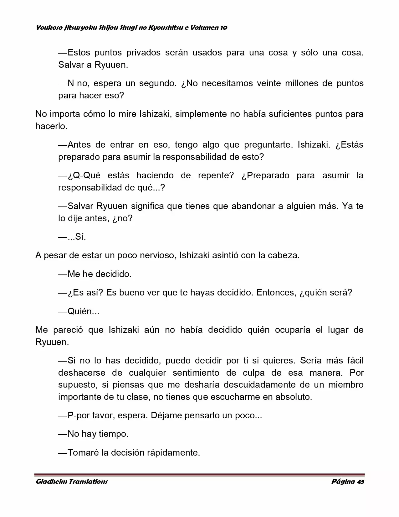 Página 45 del Manga